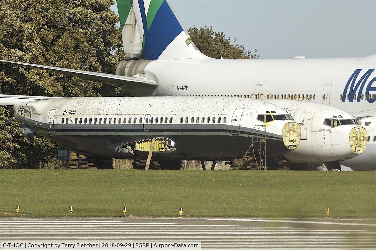 G-THOC, 1990 Boeing 737-59D C/N 24694, With Air Salvage International for parting out at Cotswold Airport  Kemble , UK