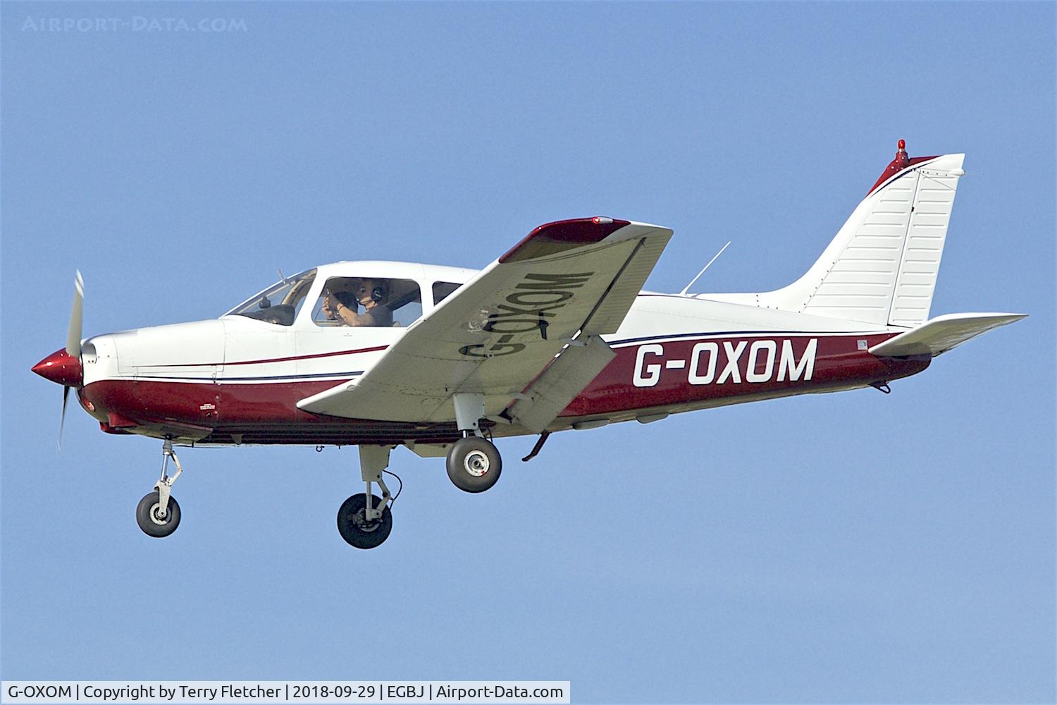G-OXOM, 1989 Piper PA-28-161 Cadet C/N 28-41285, At Staverton Airport