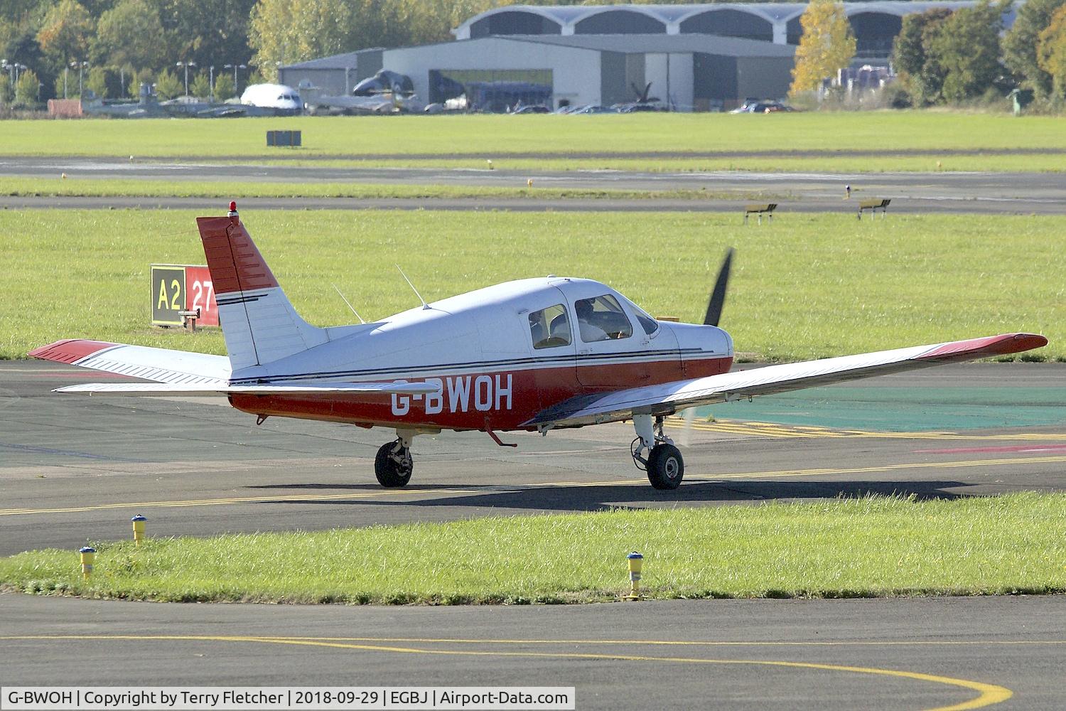 G-BWOH, 1988 Piper PA-28-161 Cadet C/N 2841061, At Staverton Airport