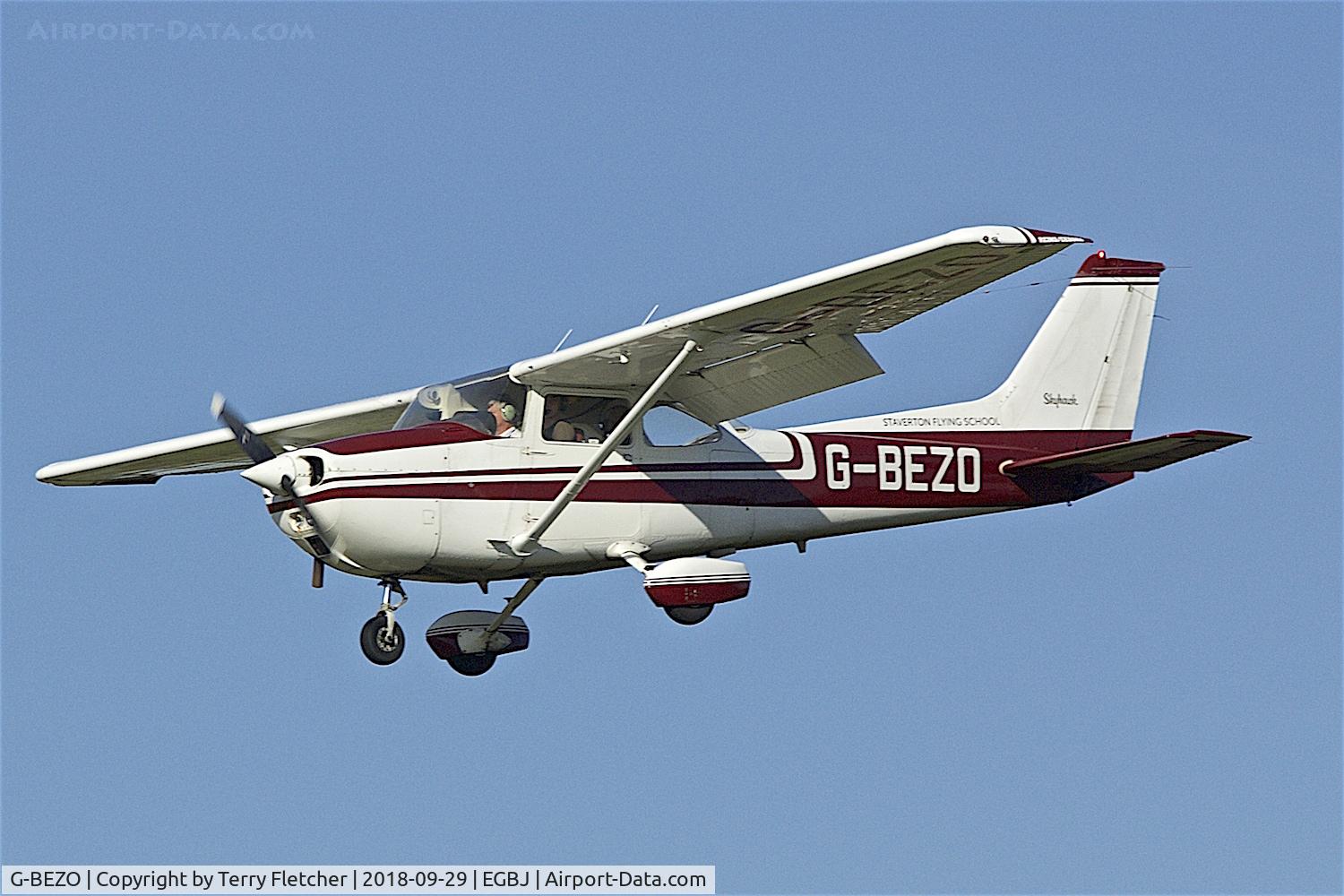 G-BEZO, 1976 Reims F172M ll Skyhawk C/N 1392, At Staverton Airport