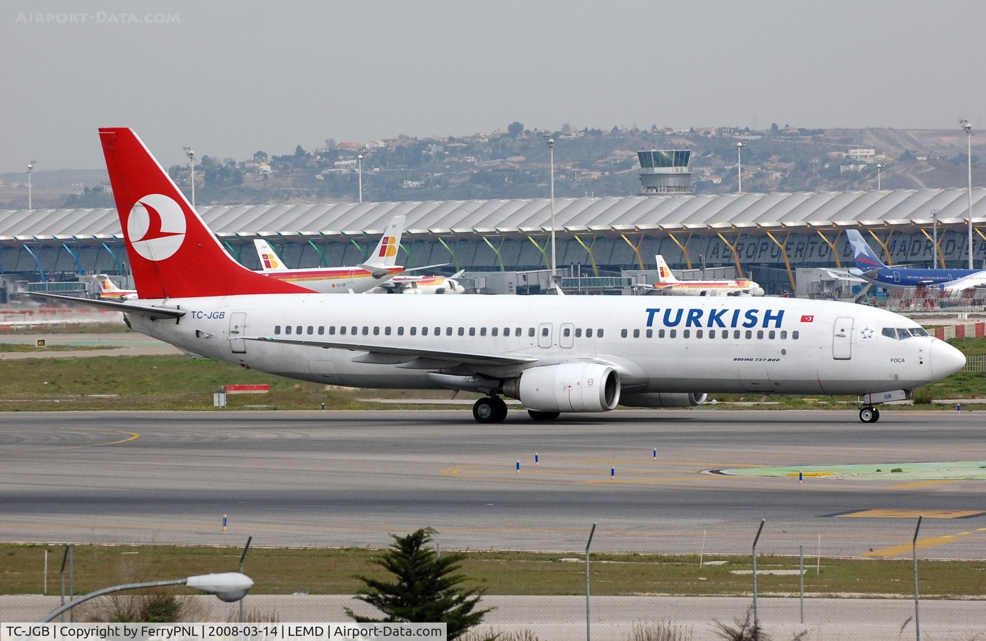 TC-JGB, 2000 Boeing 737-8F2 C/N 29786, Turkish B738 in former livery.