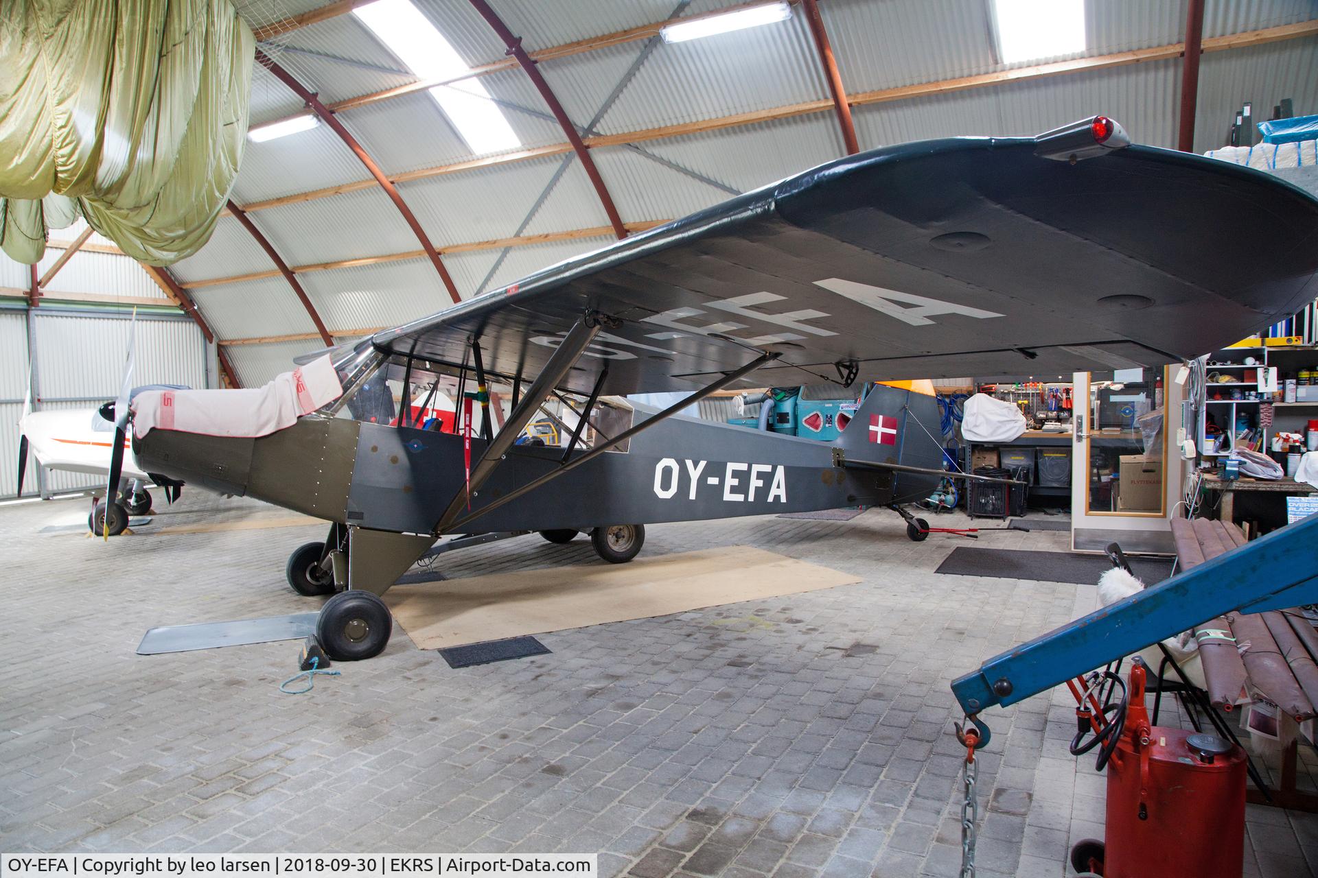OY-EFA, 1951 Piper L-4H Grasshopper (J3C-65D) C/N 18-1477, Ringsted 30.9.2018