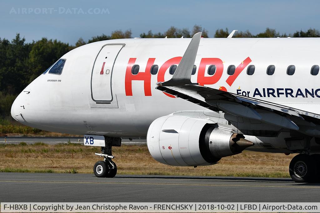 F-HBXB, 2008 Embraer 170LR (ERJ-170-100LR) C/N 17000250, HOP A53254 departure to Lille