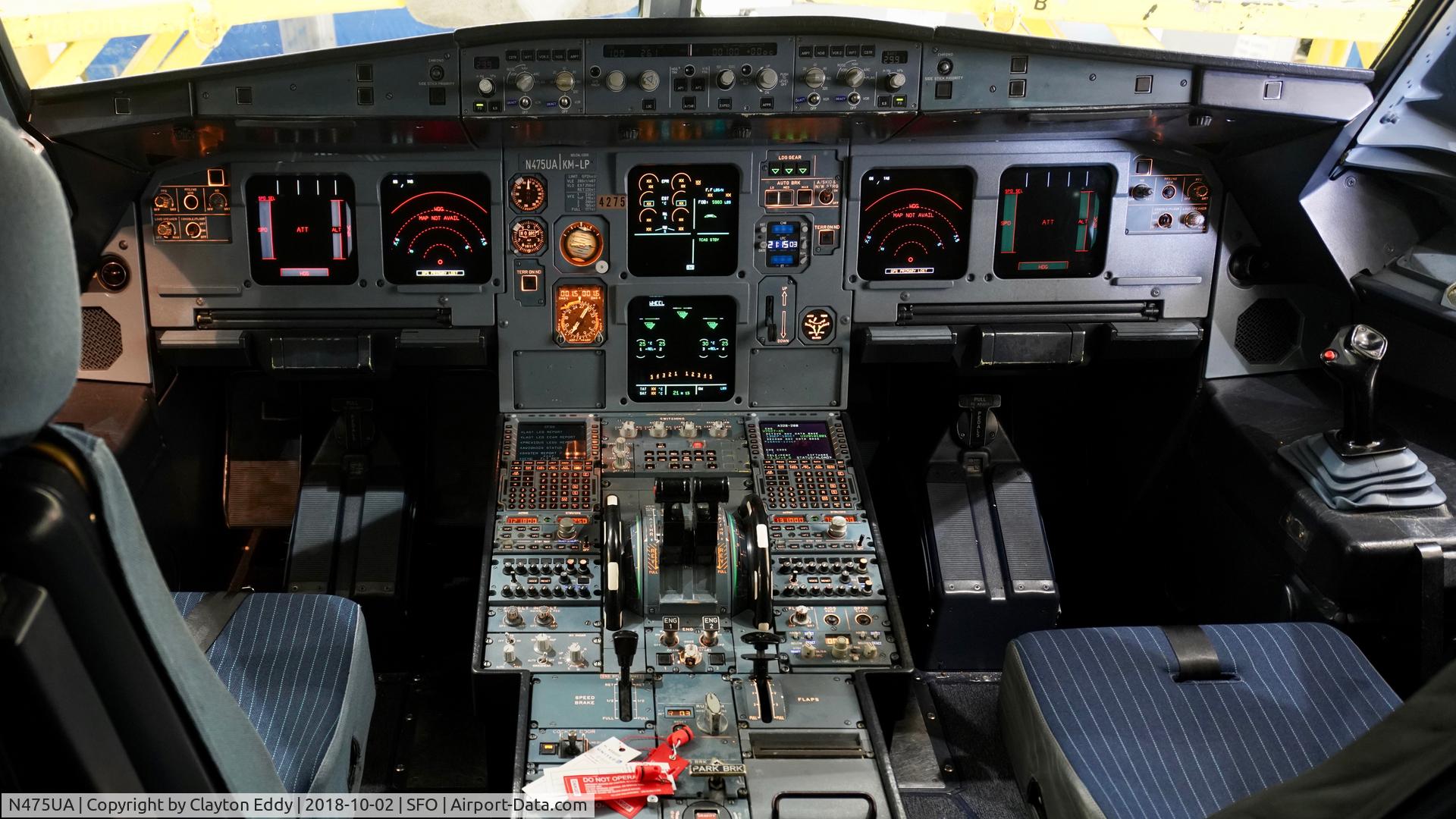 N475UA, 2001 Airbus A320-232 C/N 1495, SFO 2018.
