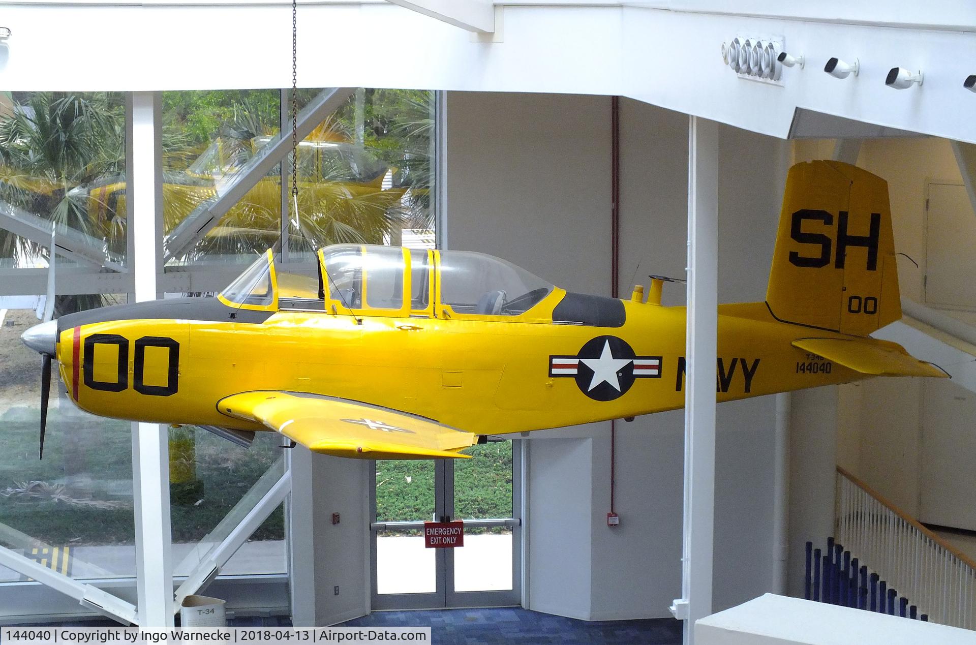 144040, Beech T-34B Mentor C/N BG-347, Beechcraft T-34B Mentor at the NMNA, Pensacola FL