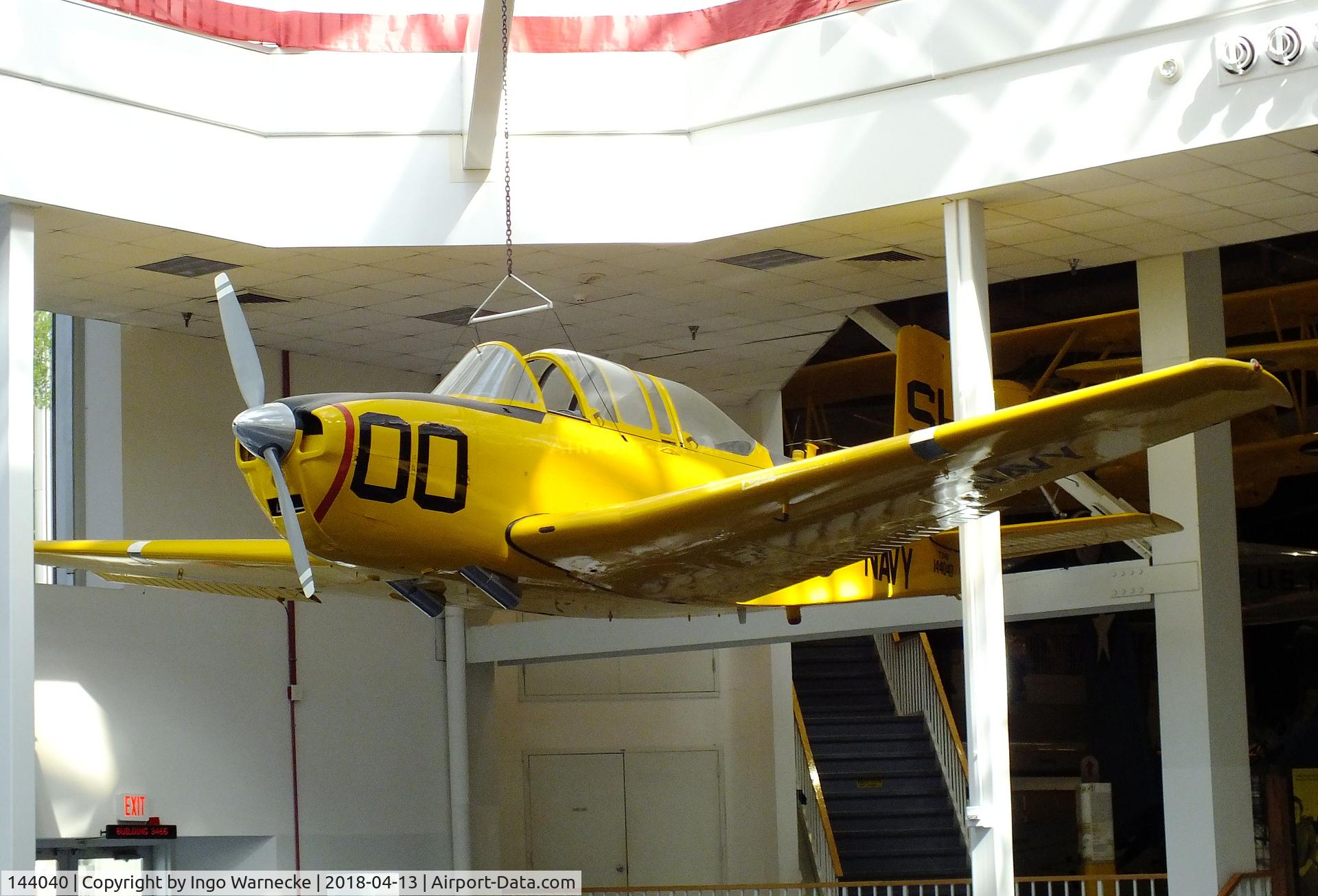 144040, Beech T-34B Mentor C/N BG-347, Beechcraft T-34B Mentor at the NMNA, Pensacola FL