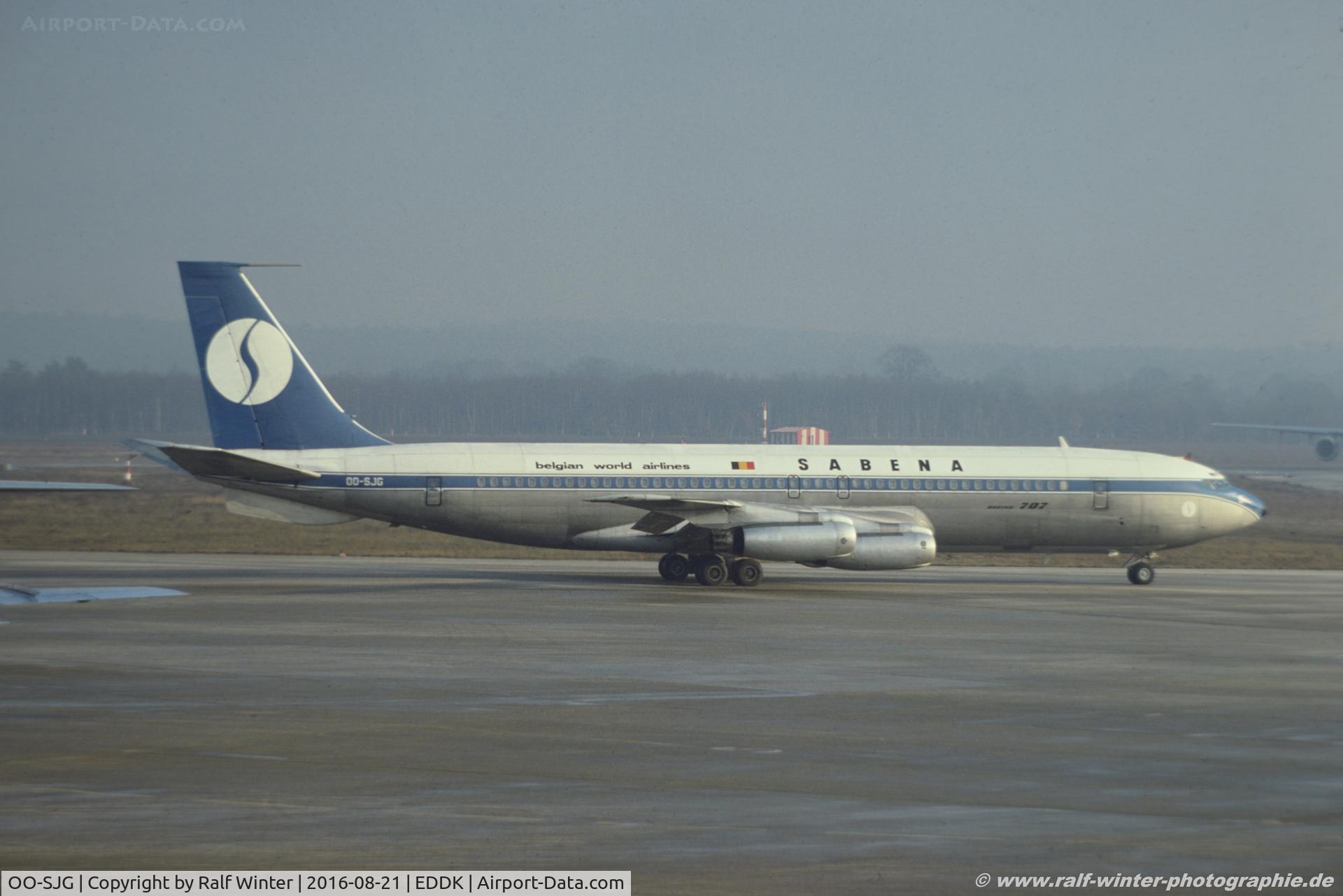 OO-SJG, 1963 Boeing 707-329 C/N 18460, Boeing 707-329 - SN SAB Sabena Belgian World Airlines - 18460 - OO-SJG - CGN