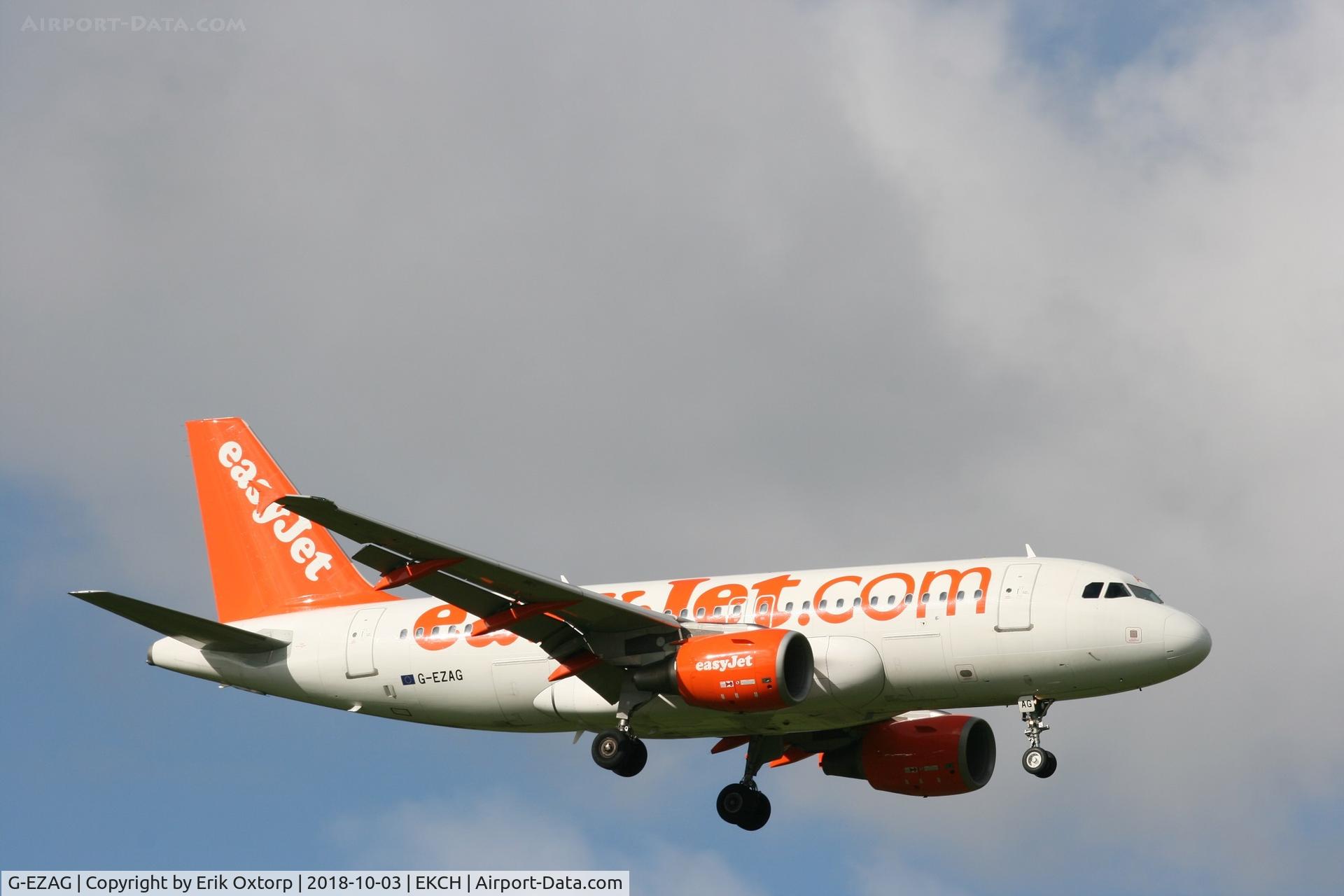 G-EZAG, 2006 Airbus A319-111 C/N 2727, G-EZAG landing rw 04L