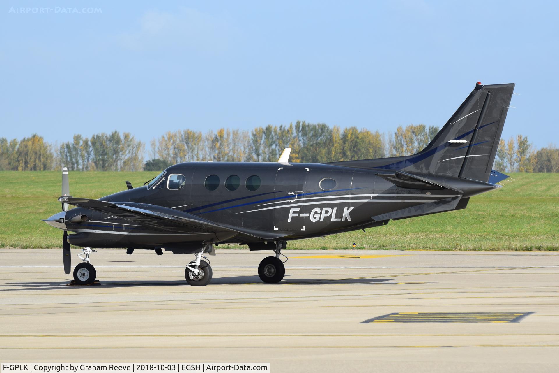 F-GPLK, 1995 Beech C90A King Air King Air C/N LJ-1391, Parked at Norwich.