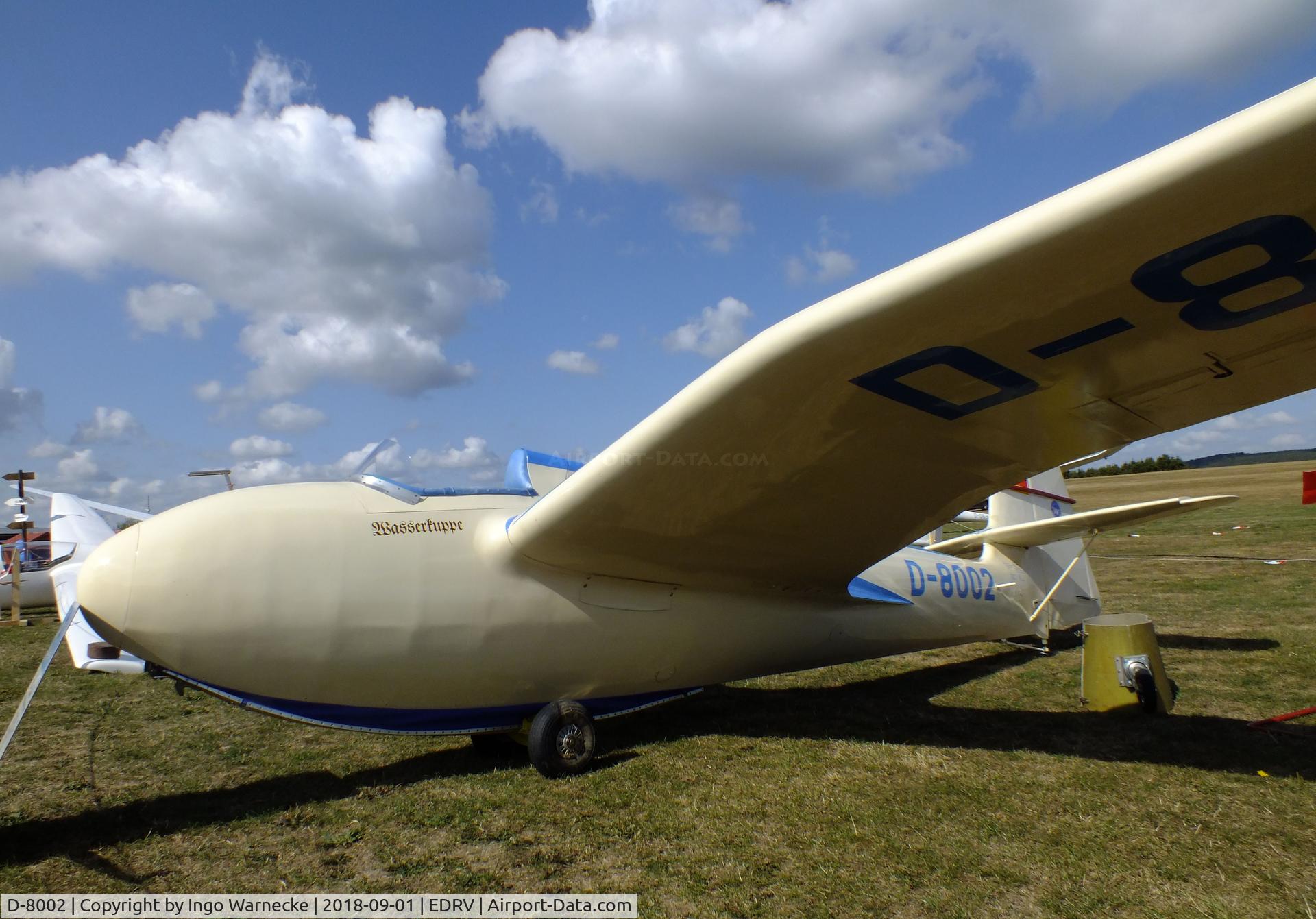 D-8002, 1987 DFS 108-53 Habicht E Replica C/N 001, DFS 108-53 Habicht E replica (built by Oldtimer Segelflugclub Wasserkuppe, OSCW) at the 2018 Flugplatzfest Wershofen
