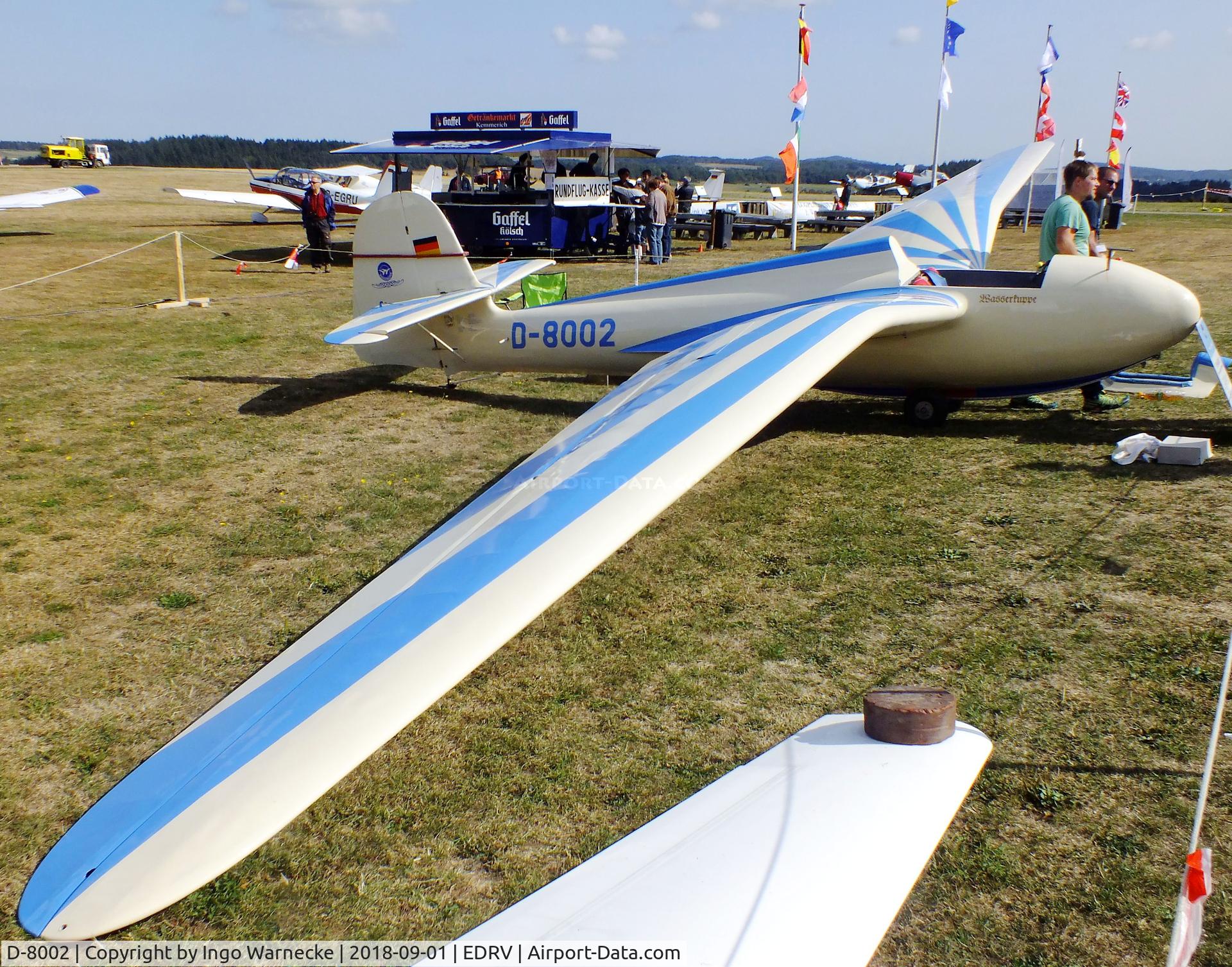 D-8002, 1987 DFS 108-53 Habicht E Replica C/N 001, DFS 108-53 Habicht E replica (built by Oldtimer Segelflugclub Wasserkuppe, OSCW) at the 2018 Flugplatzfest Wershofen