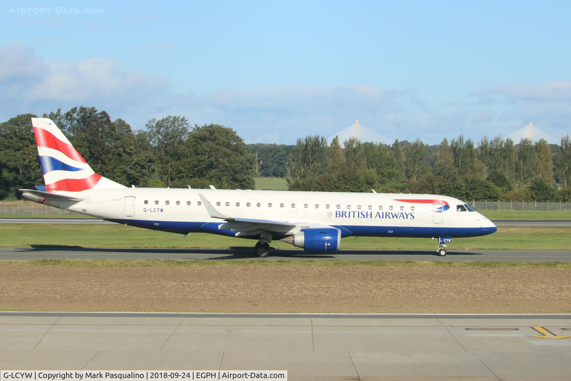 G-LCYW, 2008 Embraer 190SR (ERJ-190-100SR) C/N 19000163, ERJ-190-100SR