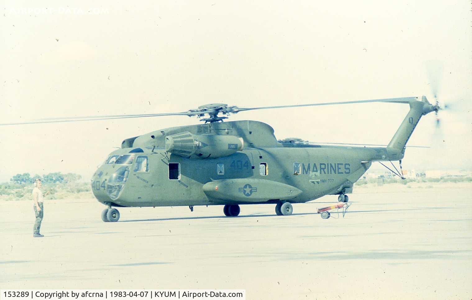 153289, Sikorsky CH-53A C/N 153289, TRANSIENT LINE MCAS YUMA