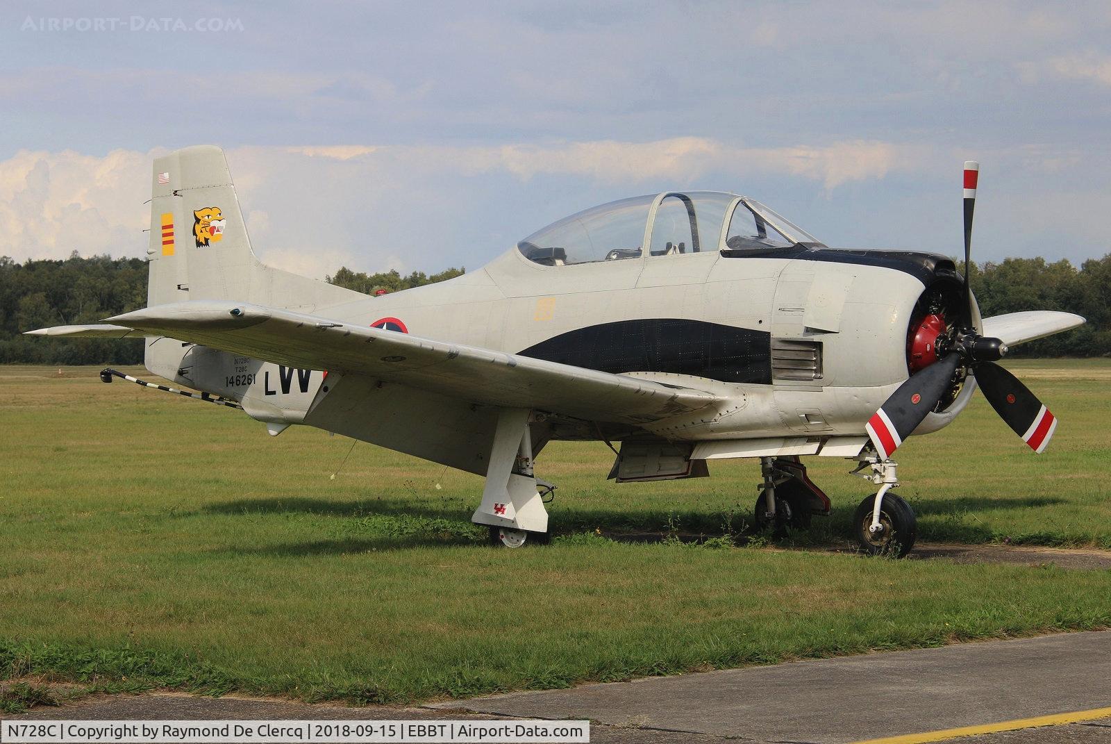 N728C, 1957 North American T-28C Trojan C/N 252-24 (146261), FAST Aero at Brasschaat.