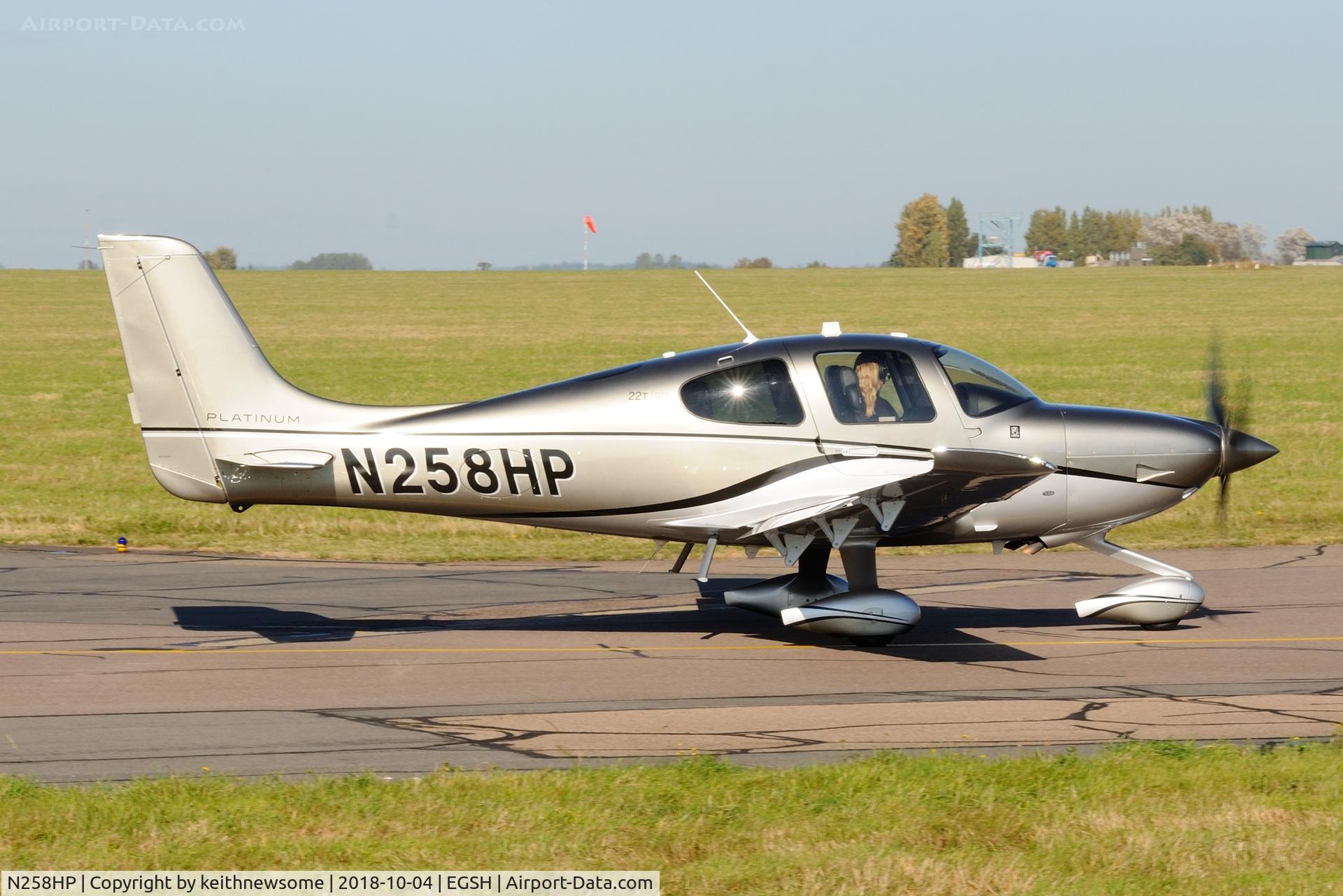N258HP, 2017 Cirrus SR-22T C/N 1544, Leaving Norwich.