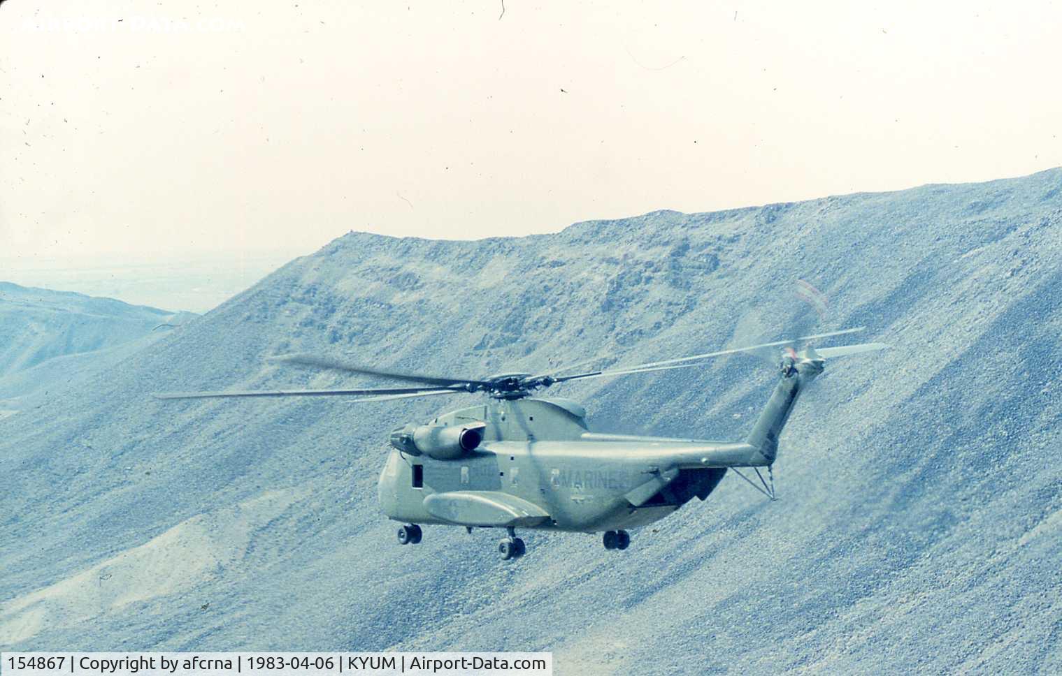 154867, Sikorsky CH-53A C/N 154867, FLYING THROUGH THE CHOCOLATE MOUNTAINS