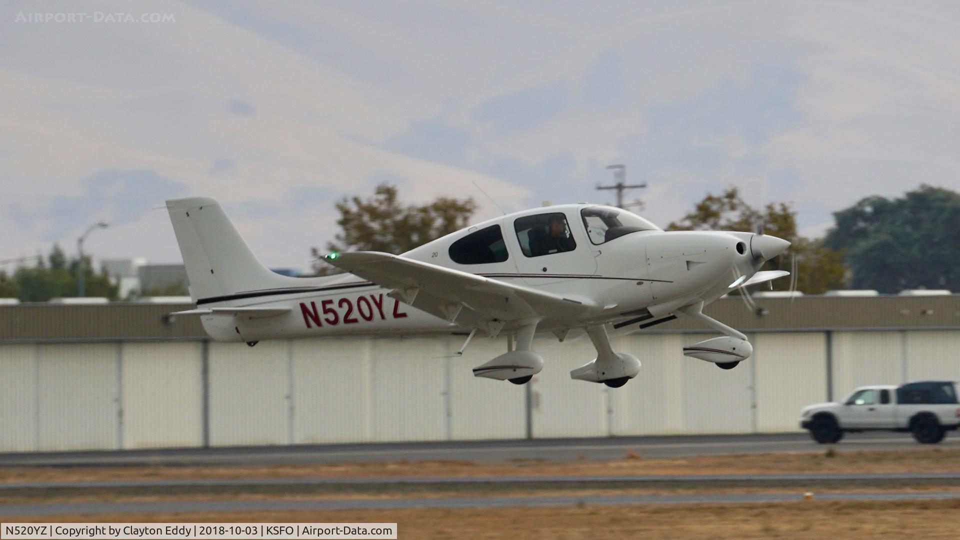 N520YZ, 2015 Cirrus SR20 C/N 2279, SFO 2018.
