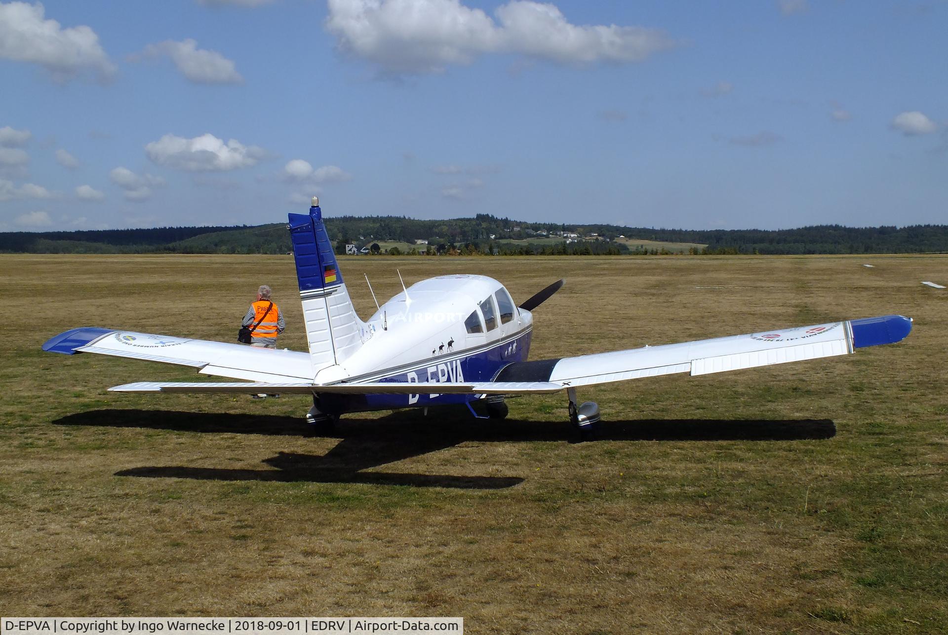 D-EPVA, 1973 Piper PA-28-180 Cherokee C/N 28-7305352, Piper PA-28-180 Cherokee Challenger at the 2018 Flugplatzfest Wershofen