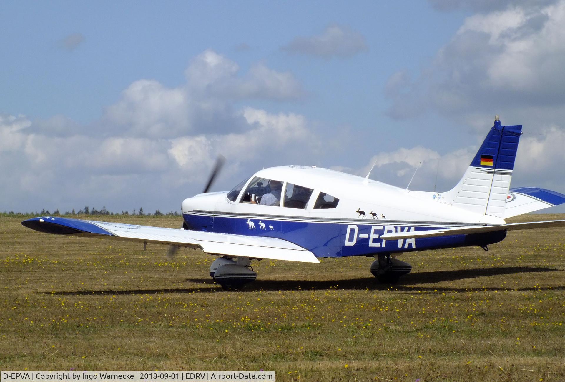 D-EPVA, 1973 Piper PA-28-180 Cherokee C/N 28-7305352, Piper PA-28-180 Cherokee Challenger at the 2018 Flugplatzfest Wershofen