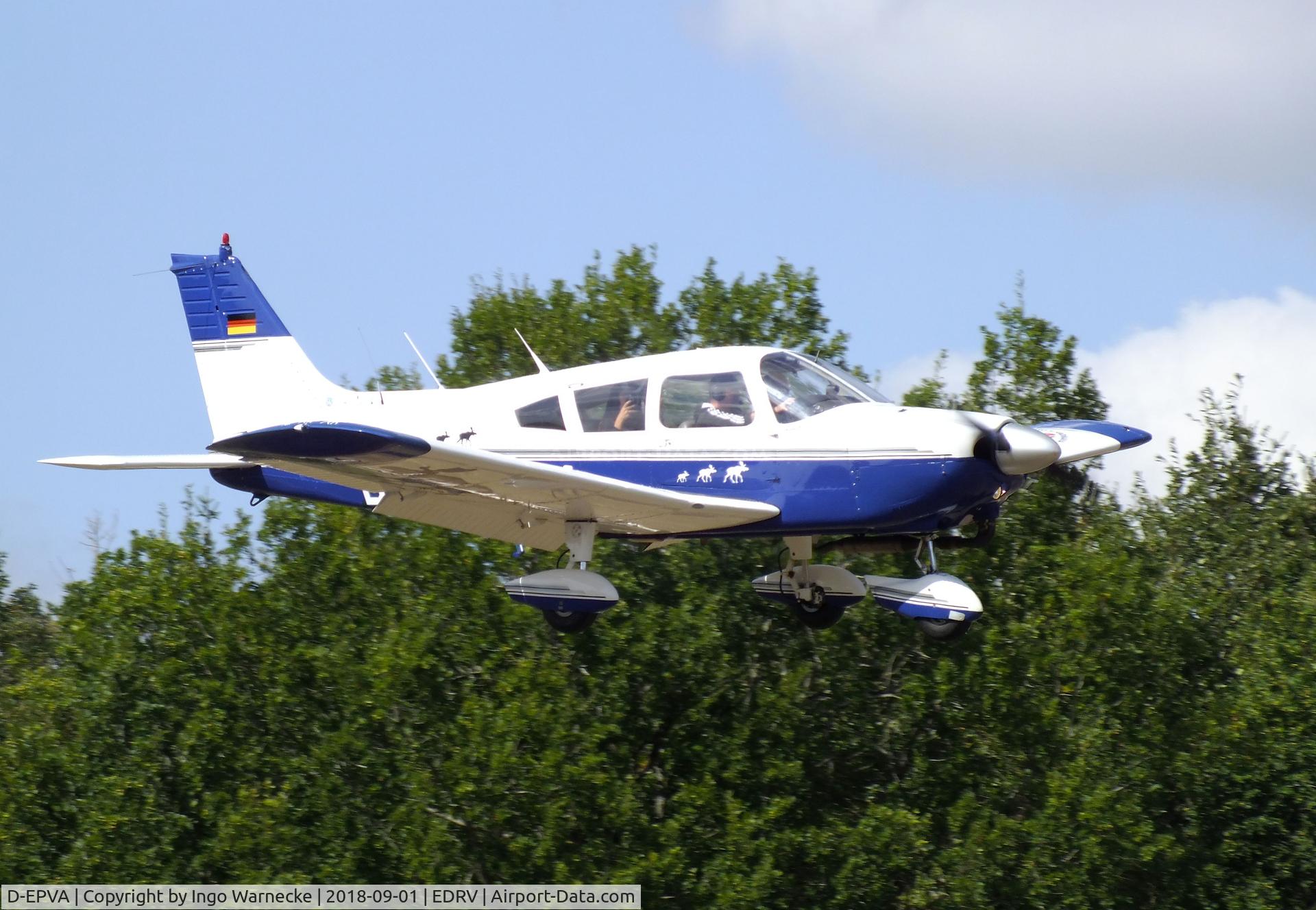 D-EPVA, 1973 Piper PA-28-180 Cherokee C/N 28-7305352, Piper PA-28-180 Cherokee Challenger at the 2018 Flugplatzfest Wershofen