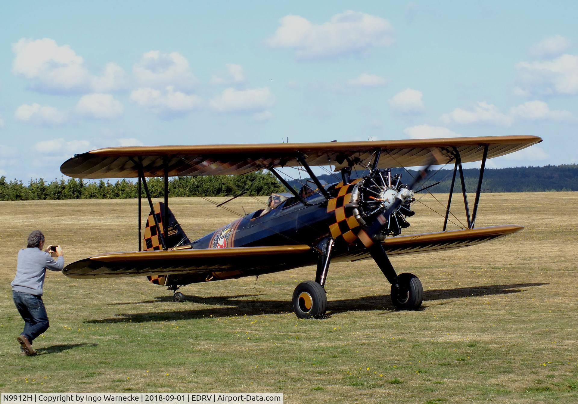 N9912H, 1943 Boeing N2S-3 Kaydet (B75N1) C/N 75-7213, Boeing B75N1 (Stearman) at the 2018 Flugplatzfest Wershofen