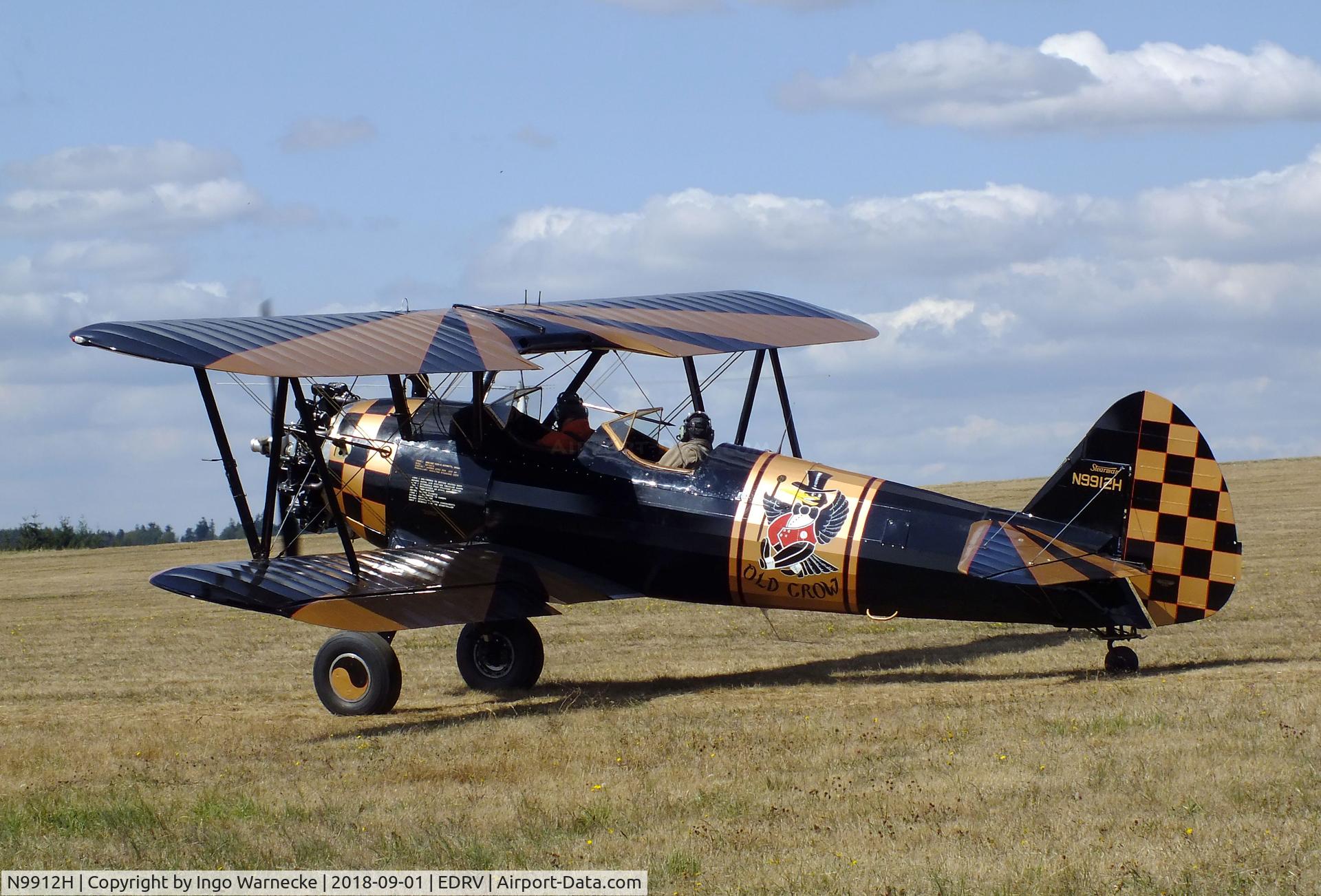 N9912H, 1943 Boeing N2S-3 Kaydet (B75N1) C/N 75-7213, Boeing B75N1 (Stearman) at the 2018 Flugplatzfest Wershofen