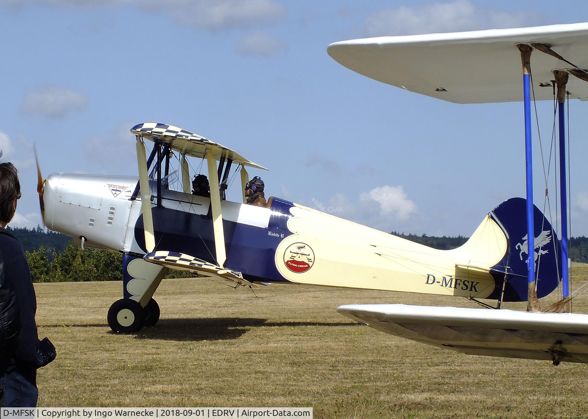 D-MFSK, 1990 Platzer Kiebitz C/N unknown_d-mfsk, Platzer Kiebitz B at the 2018 Flugplatzfest Wershofen