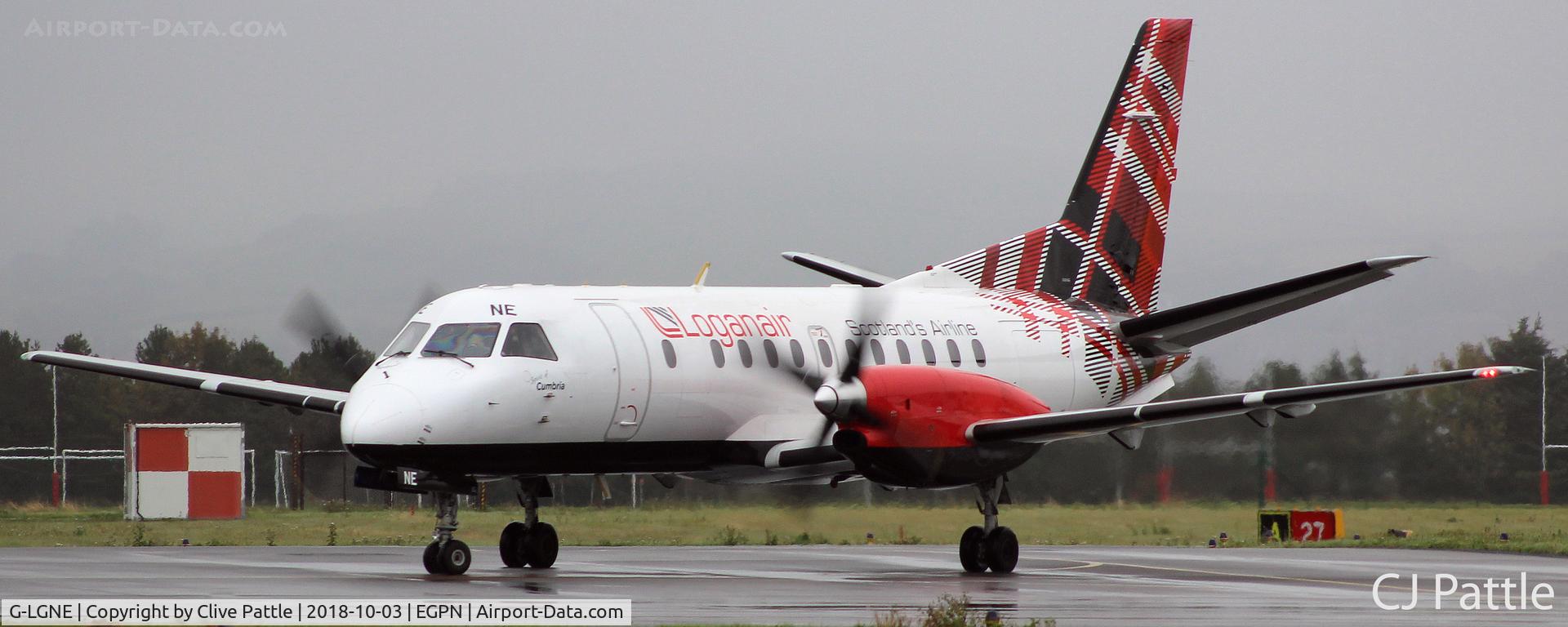 G-LGNE, 1989 Saab SF340B C/N 340B-172, Arrival at Dundee from Stansted EGSS