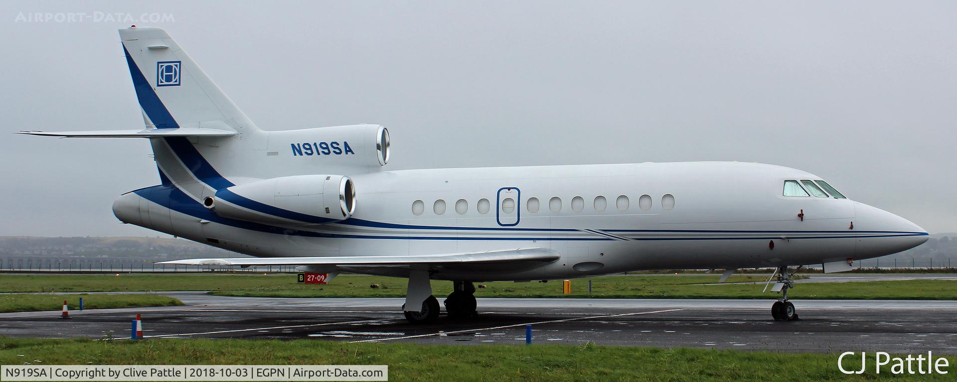 N919SA, 2003 Dassault Falcon 900EX C/N 124, Parked up at Dundee for the annual Dunhill Links Golf Championships at nearby St Andrews.