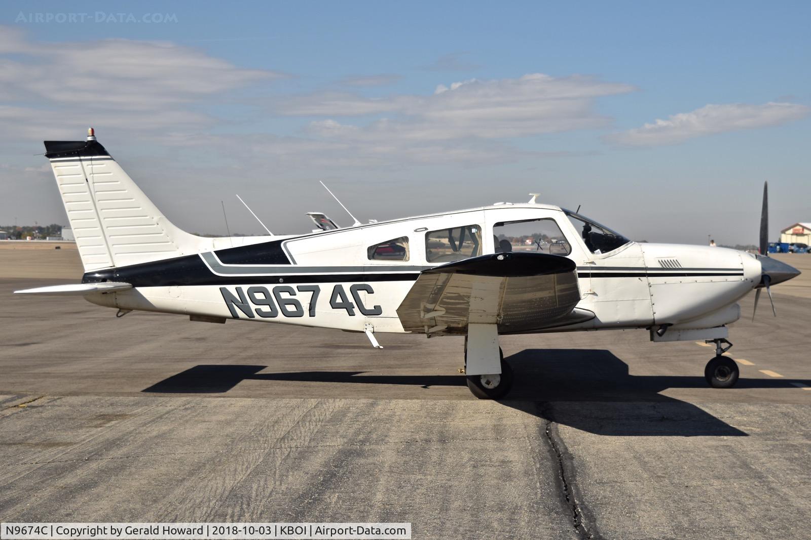 N9674C, 1978 Piper PA-28R-201T Cherokee Arrow III C/N 28R-7803272, Parked on the north GA ramp.