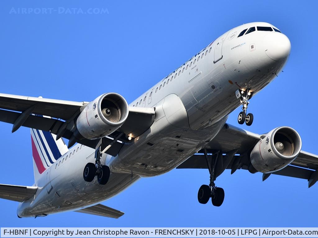 F-HBNF, 2011 Airbus A320-214 C/N 4714, AF6266 from Paris Orly landing runway 23