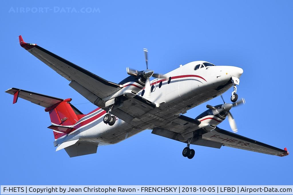 F-HETS, 1999 Raytheon 1900D C/N UE-360, Chalair CE44 from Brest landing runway 23