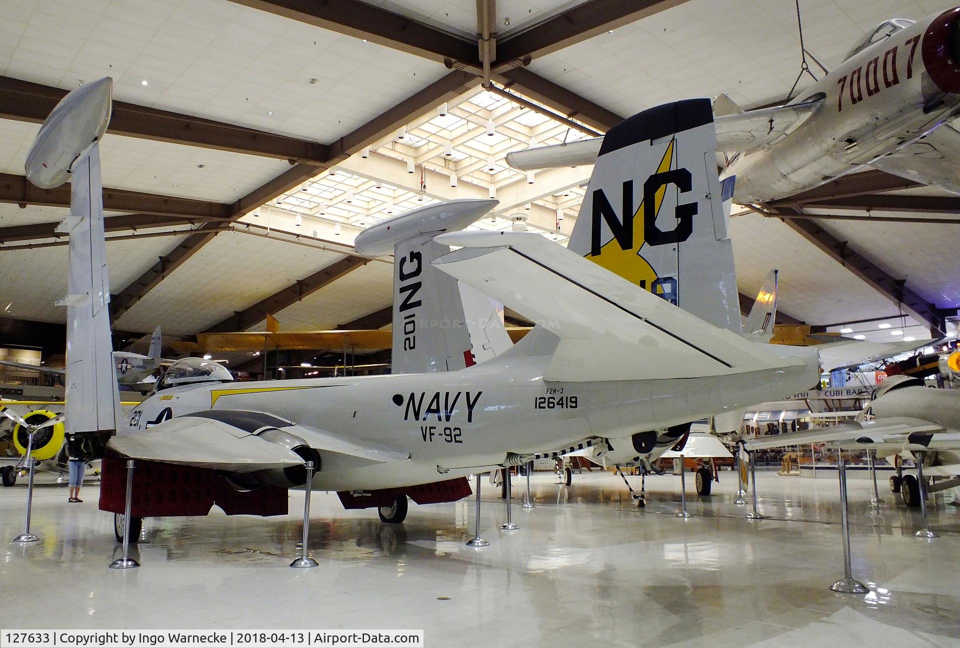127633, McDonnell F2H-4 Banshee C/N Not found 127633, McDonnell F2H-4 Banshee at the NMNA, Pensacola FL