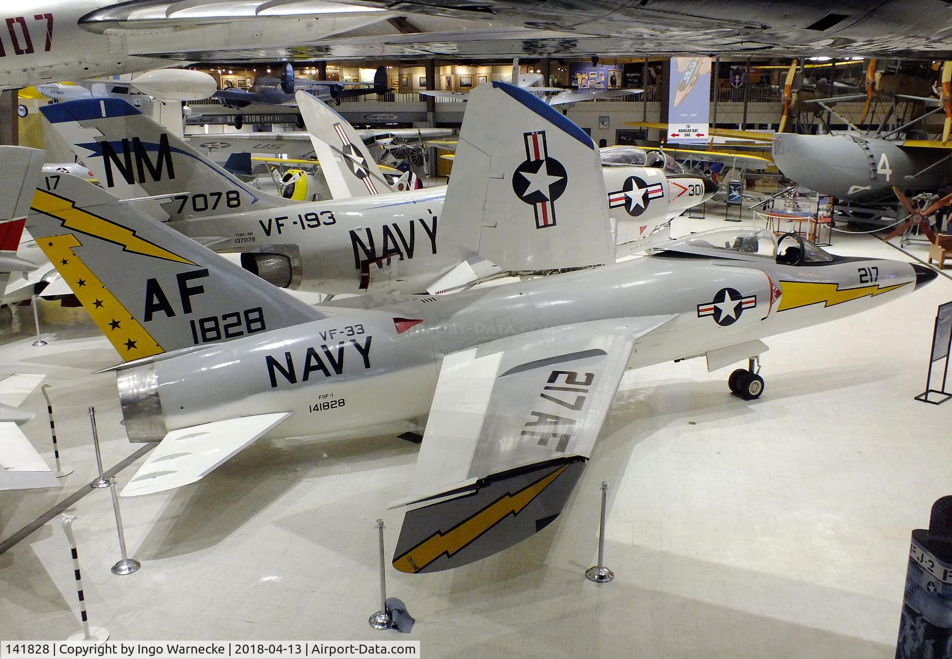 141828, Grumman F11F-1 Tiger C/N 145, Grumman F11F-1 (F-11A) Tiger at the NMNA, Pensacola FL