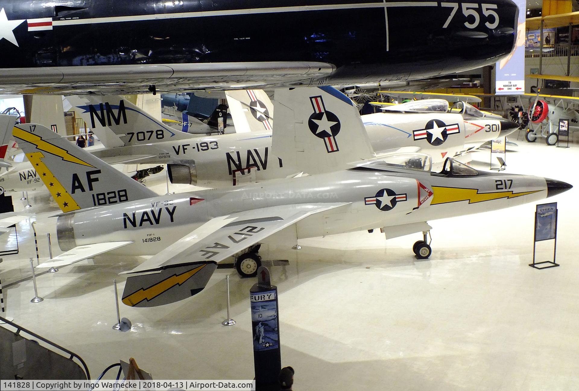 141828, Grumman F11F-1 Tiger C/N 145, Grumman F11F-1 (F-11A) Tiger at the NMNA, Pensacola FL