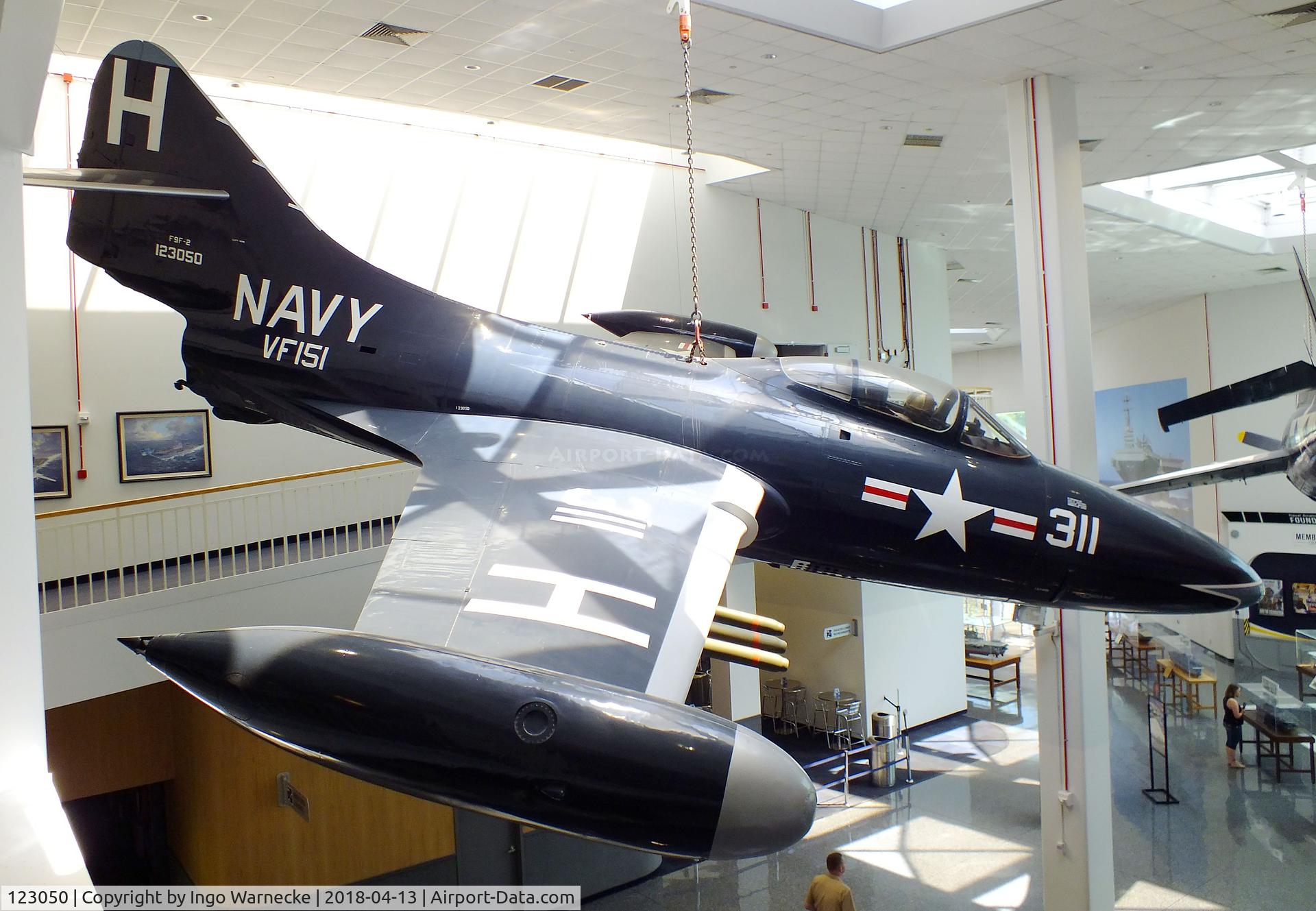 123050, Grumman F9F-2 Panther C/N K-65, Grumman F9F-2 Panther at the NMNA, Pensacola FL