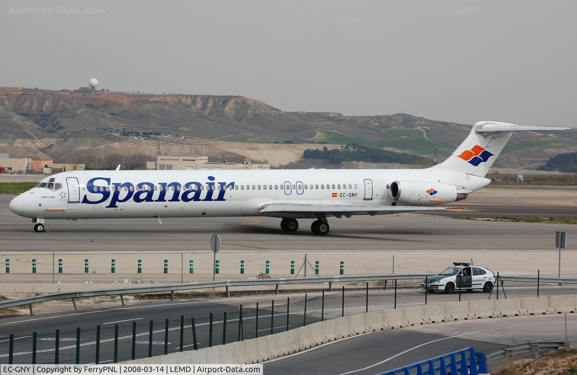 EC-GNY, 1986 McDonnell Douglas MD-83 (DC-9-83) C/N 49396, Spanair MD83, airframe stored in Opa Locka 2013.