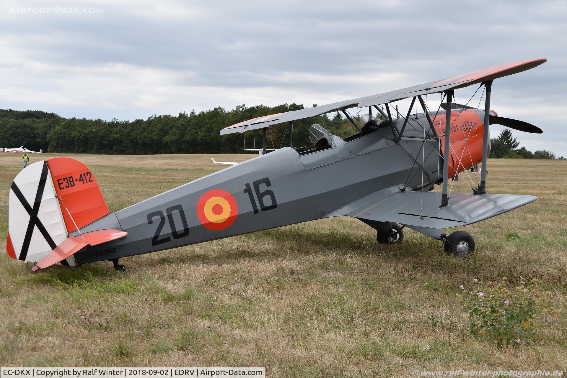EC-DKX, 1953 CASA 1-131E Jungmann 2000 C/N 2016, CASA 1.131E Jungmann SRS 2000 - Private - 2016 - EC-DKX - 02.09.2018 - EDRV