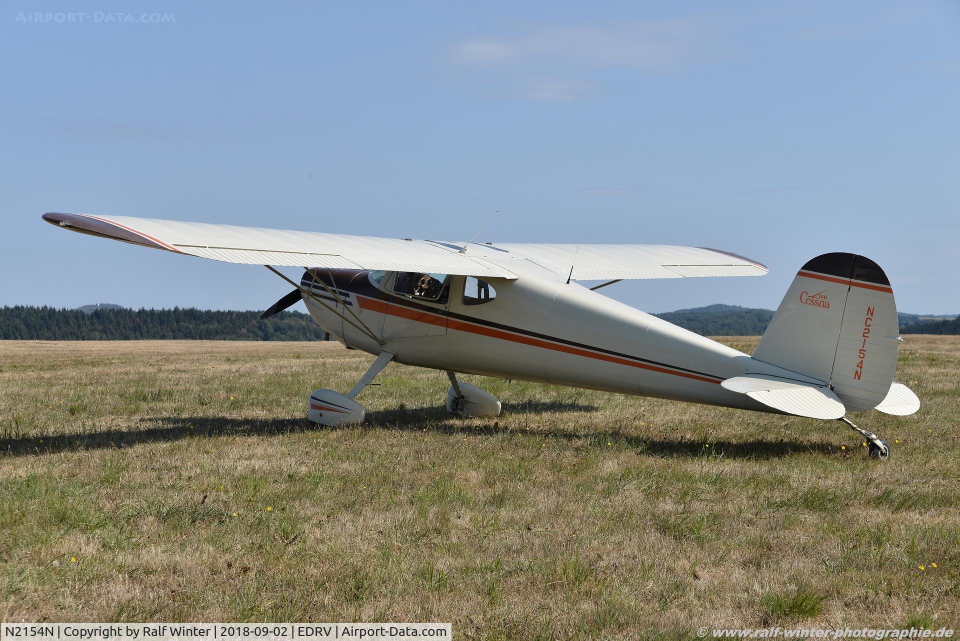 N2154N, 1947 Cessna 140 C/N 12390, Cessna 140 - Private - 12390 -- NC2154N - 02.09.2018 - EDRV