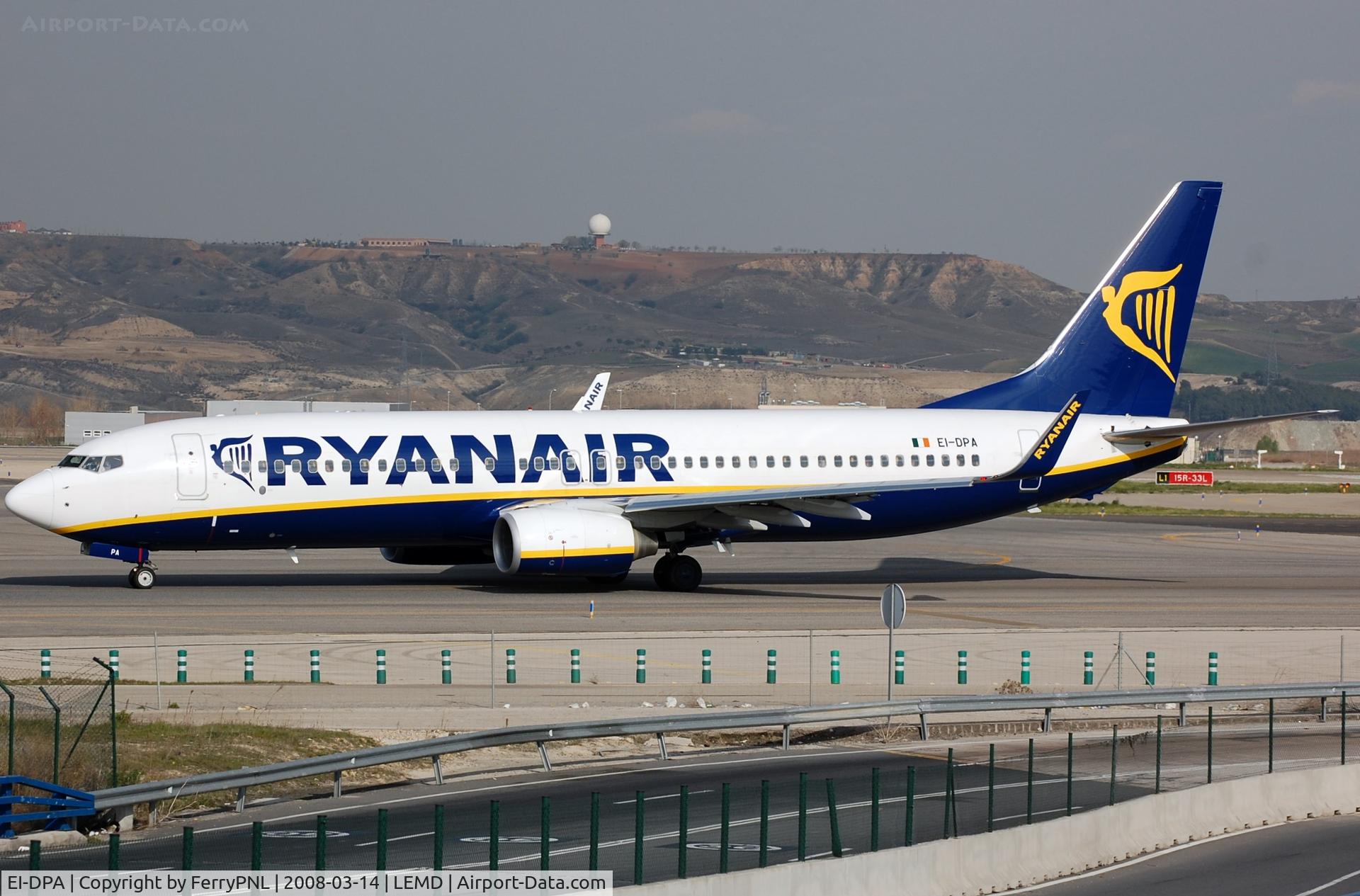 EI-DPA, 2006 Boeing 737-8AS C/N 33602, Ryanair B738 now flies for Rossyia.