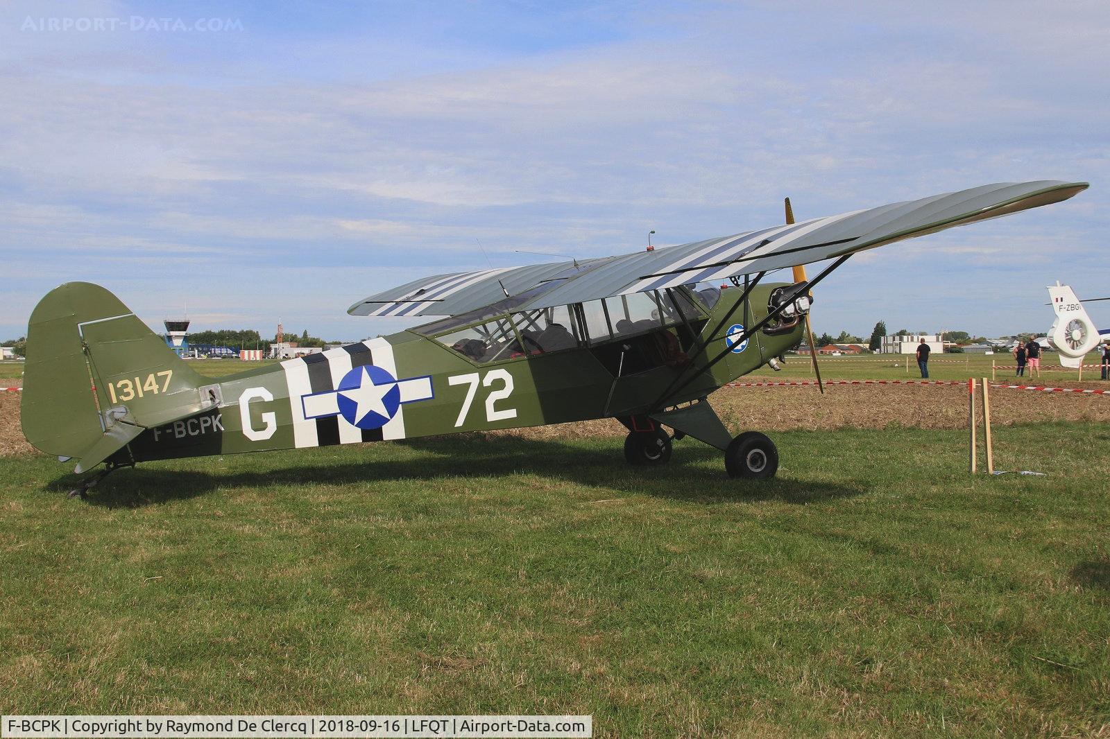 F-BCPK, 1945 Piper L-4J Grasshopper (J3C-65D) C/N 13147, Flandre Lys Airshow at Merville.