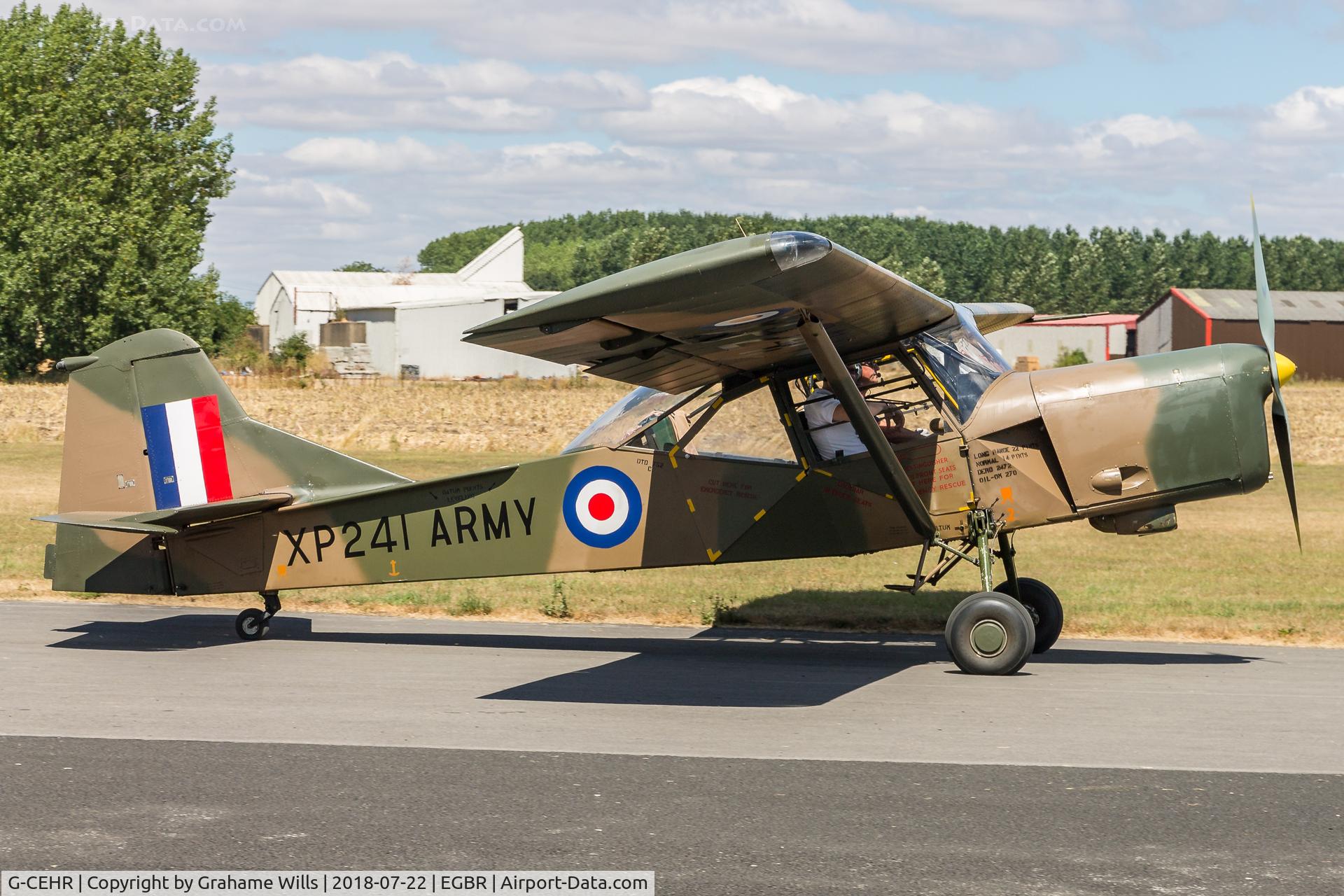 G-CEHR, 1960 Auster AOP.9 C/N B5/10/149, Auster AOP9 XP241 (G-CEHR), Breighton 22/7/18
