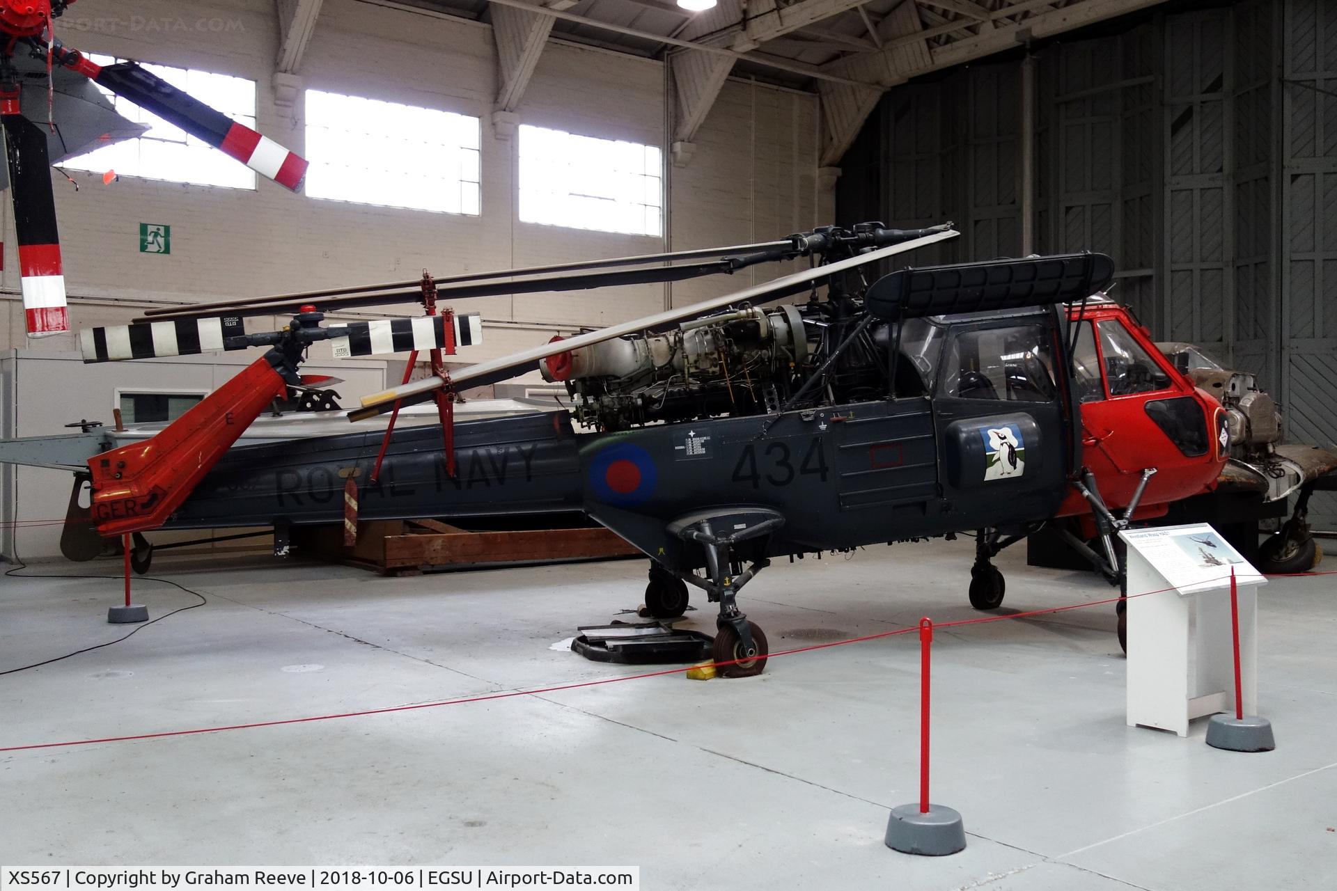 XS567, 1964 Westland Wasp HAS.1 C/N F9578, On display at Duxford.