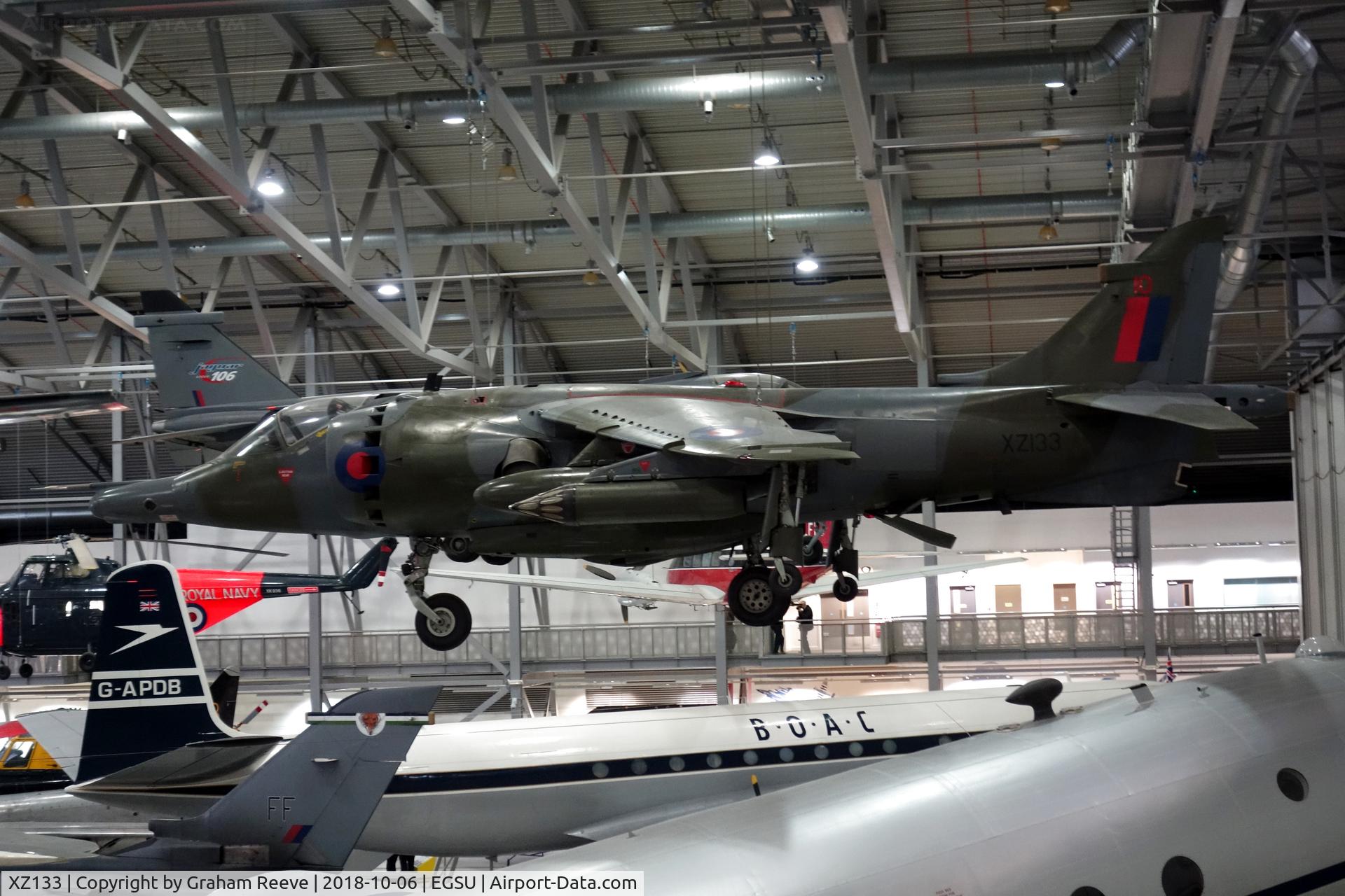 XZ133, 1976 Hawker Siddeley Harrier GR.3 C/N 712192, On display at Duxford.