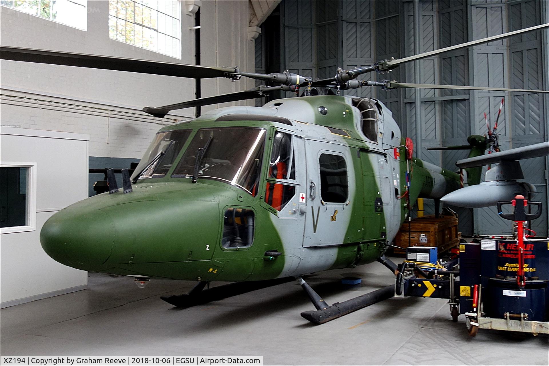 XZ194, 1978 Westland Lynx AH.7 C/N 096, On display at Duxford.