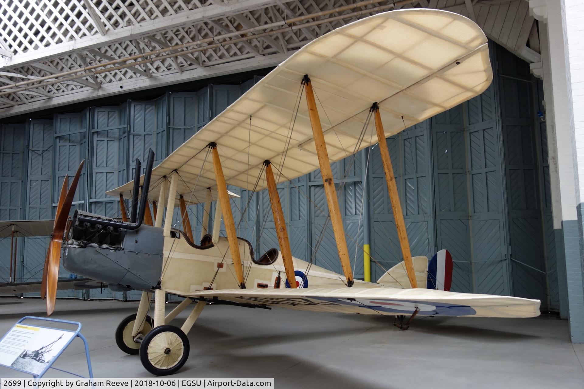 2699, Royal Aircraft Factory BE-2c C/N Not found 2699, On display at Duxford.