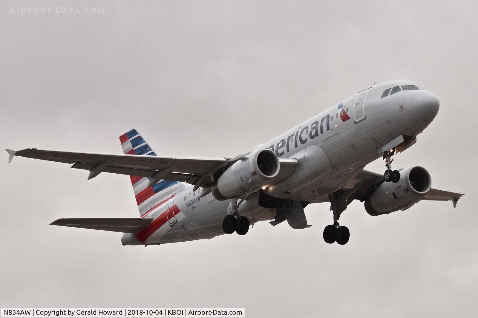 N834AW, 2004 Airbus A319-132 C/N 2302, Climb out from RWY 28R.