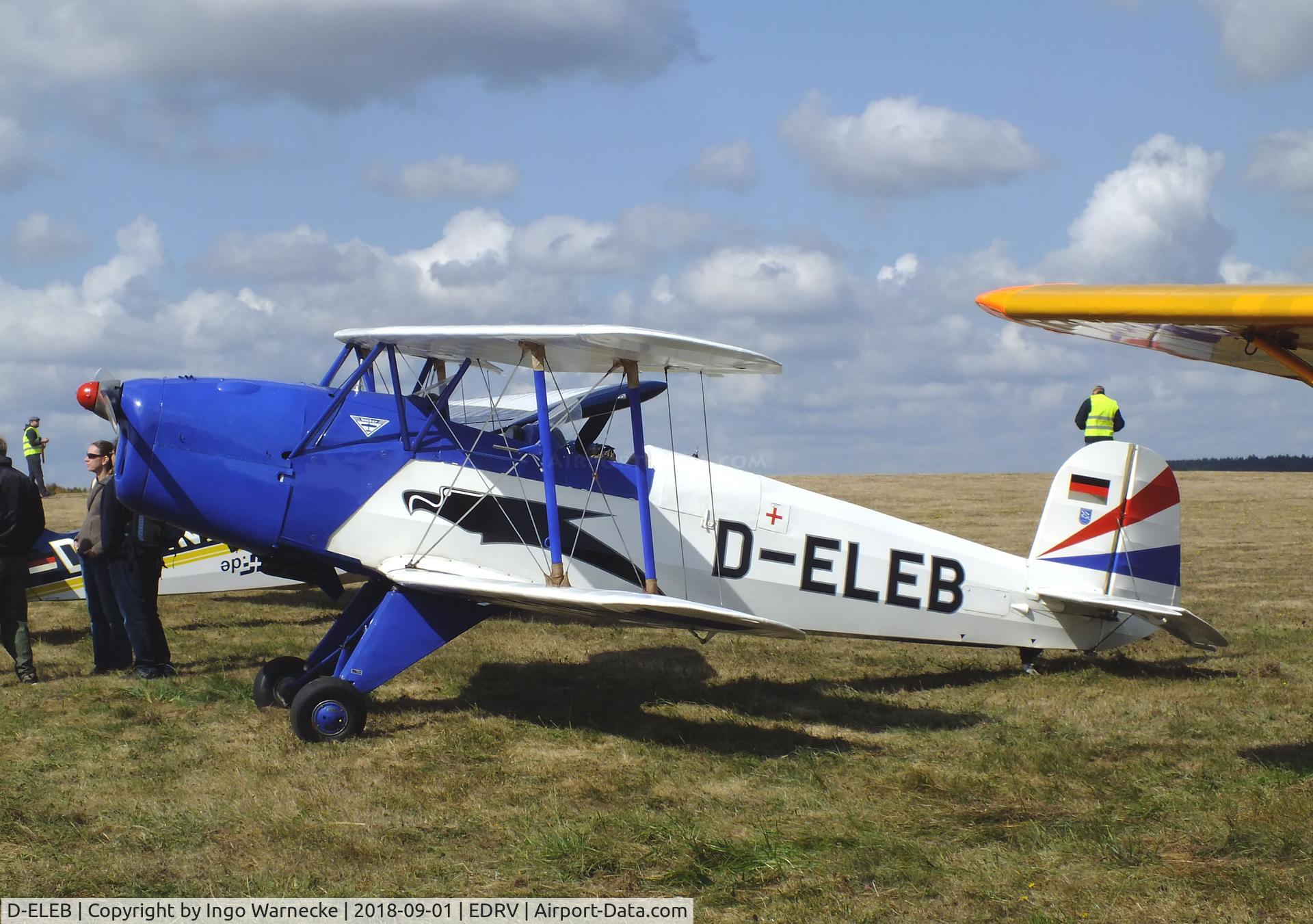 D-ELEB, 1957 CASA Bü 1-131E Jungmann C/N 2145, CASA 1.131E (Bücker Bü 131 Jungmann) at the 2018 Flugplatzfest Wershofen