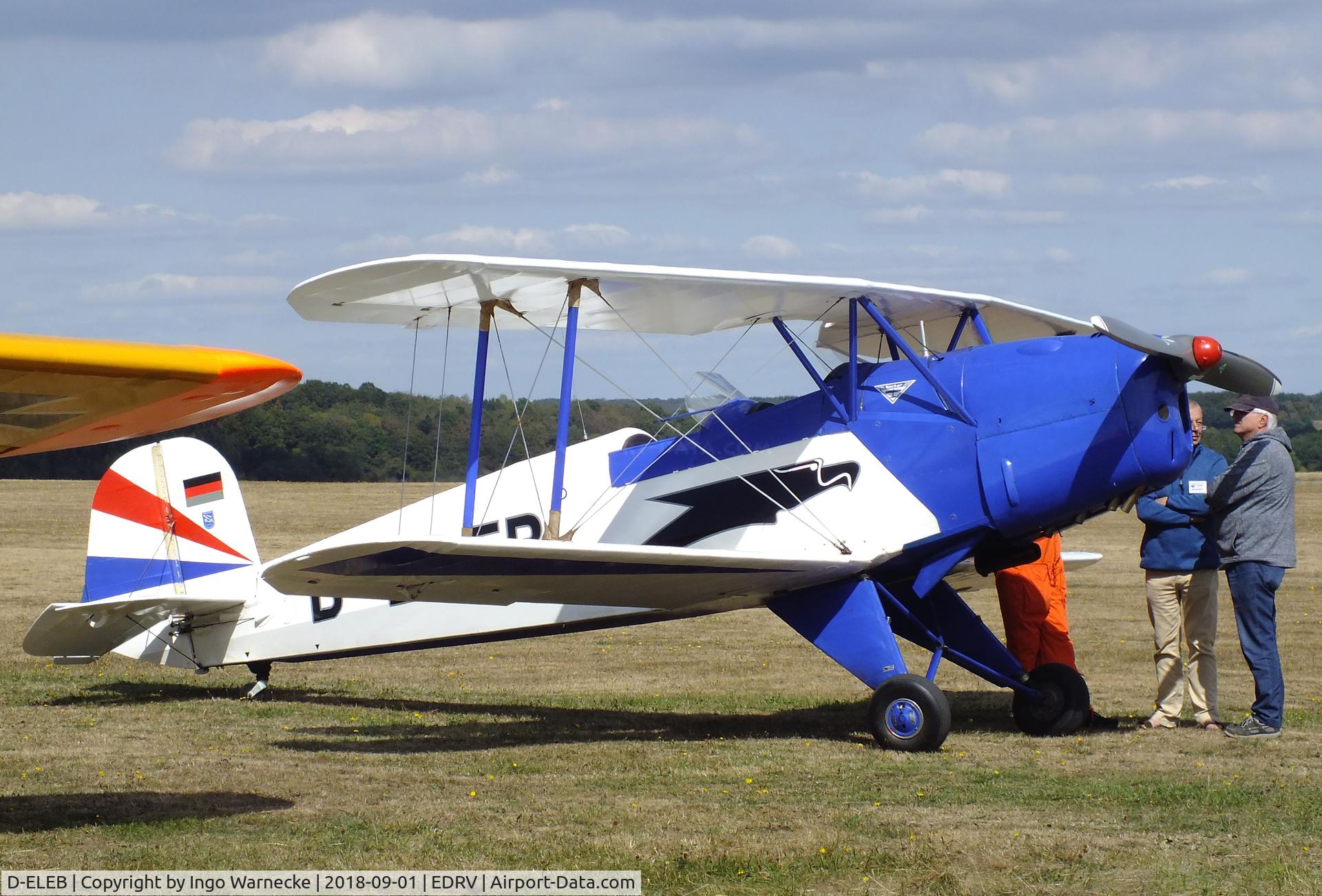 D-ELEB, 1957 CASA Bü 1-131E Jungmann C/N 2145, CASA 1.131E (Bücker Bü 131 Jungmann) at the 2018 Flugplatzfest Wershofen