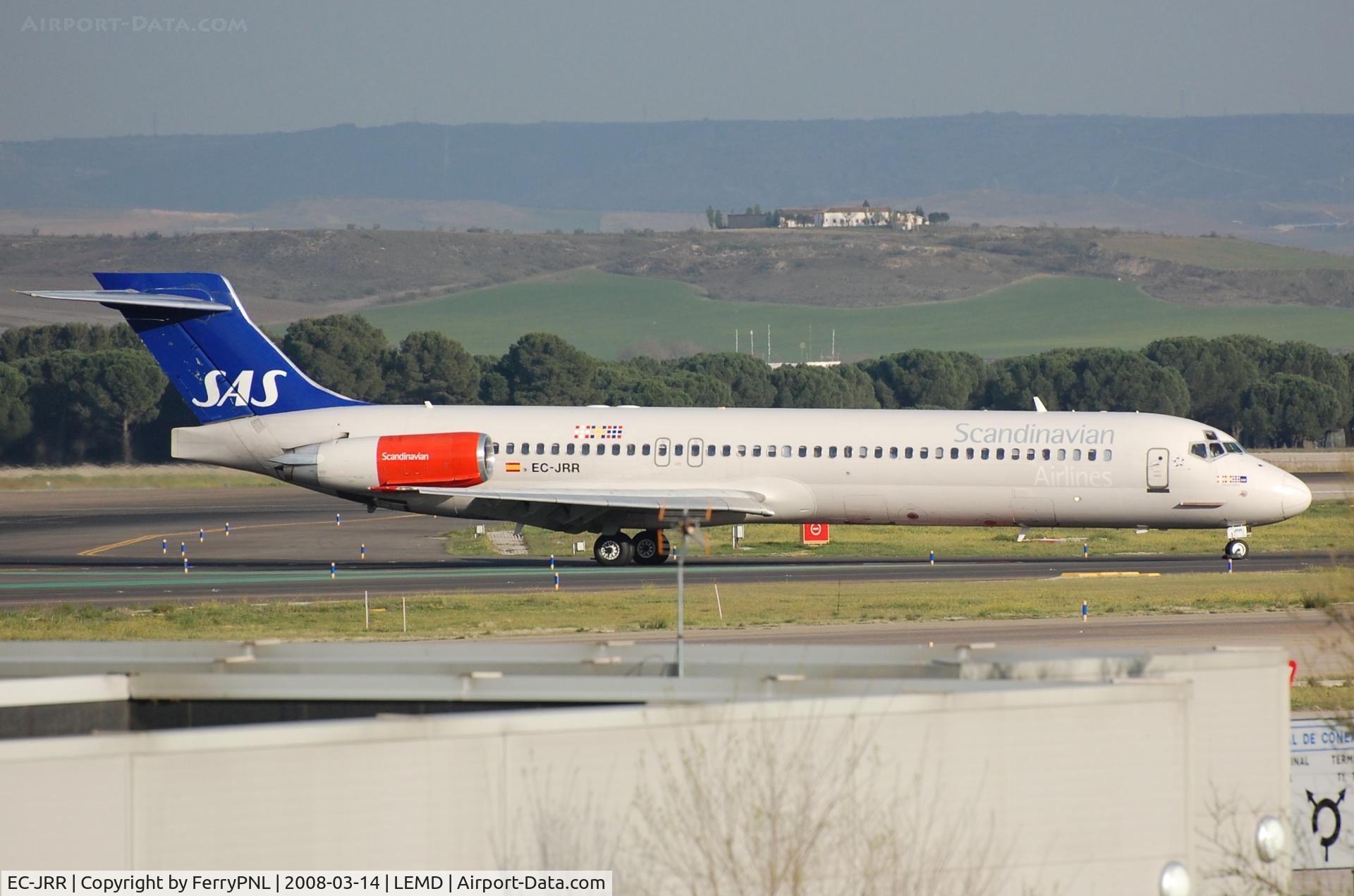 EC-JRR, 1991 McDonnell Douglas MD-87 (DC-9-87) C/N 49612, Spanair MD87 in SAS livery. Frame stored in KIGM since 2010.